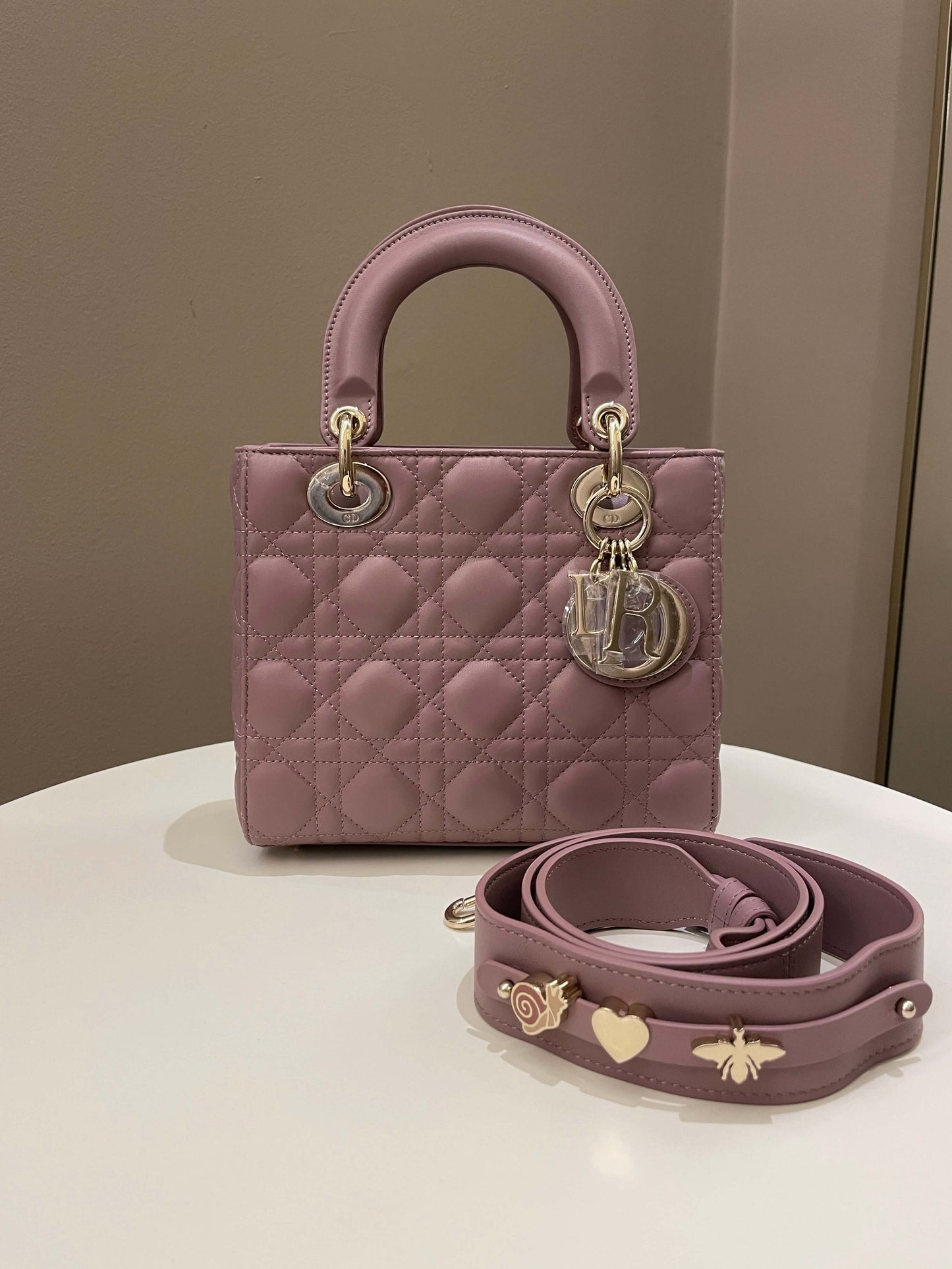 Lady Dior My ABC Dior Mauve Rose Peony Lambskin