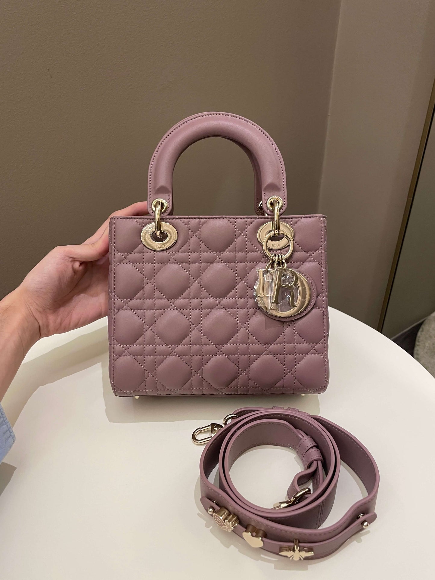 Lady Dior My ABC Dior Mauve Rose Peony Lambskin