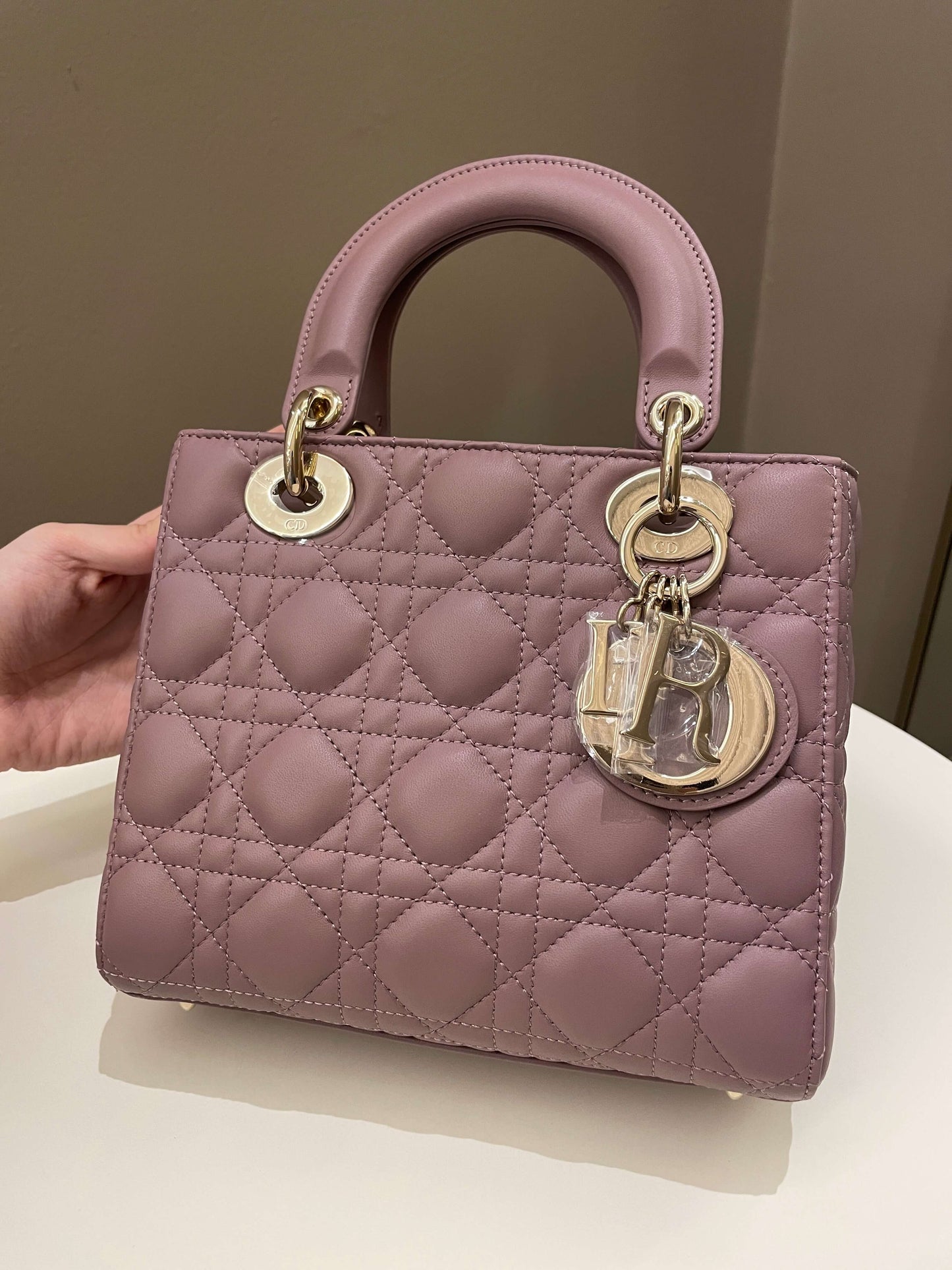 Lady Dior My ABC Dior Mauve Rose Peony Lambskin