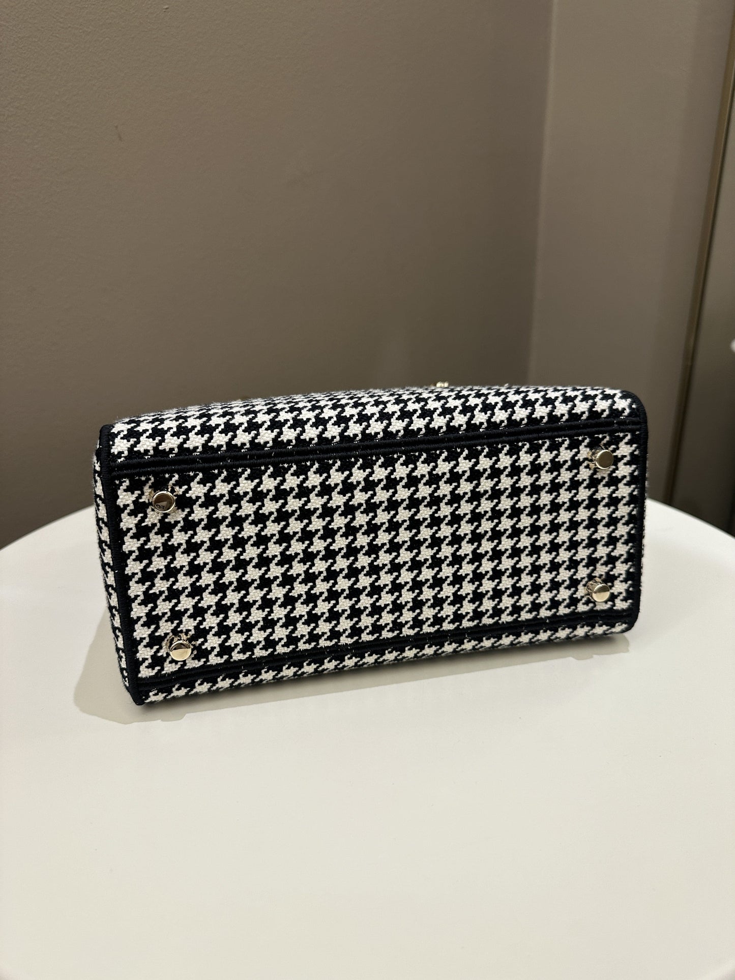 Dior Lady Dior Lite Houndstooth Embroidery