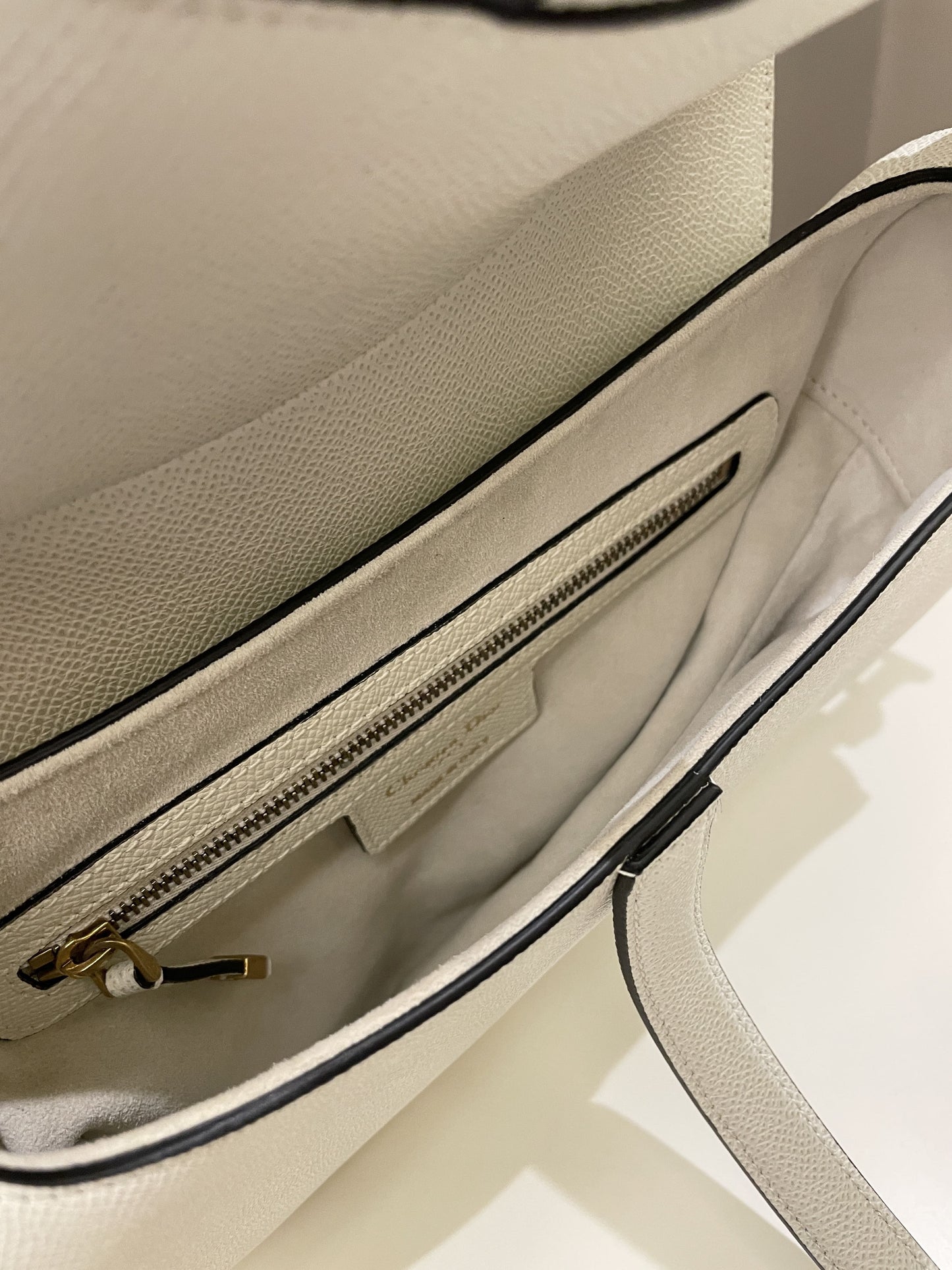 Dior Saddle Bag Cream White