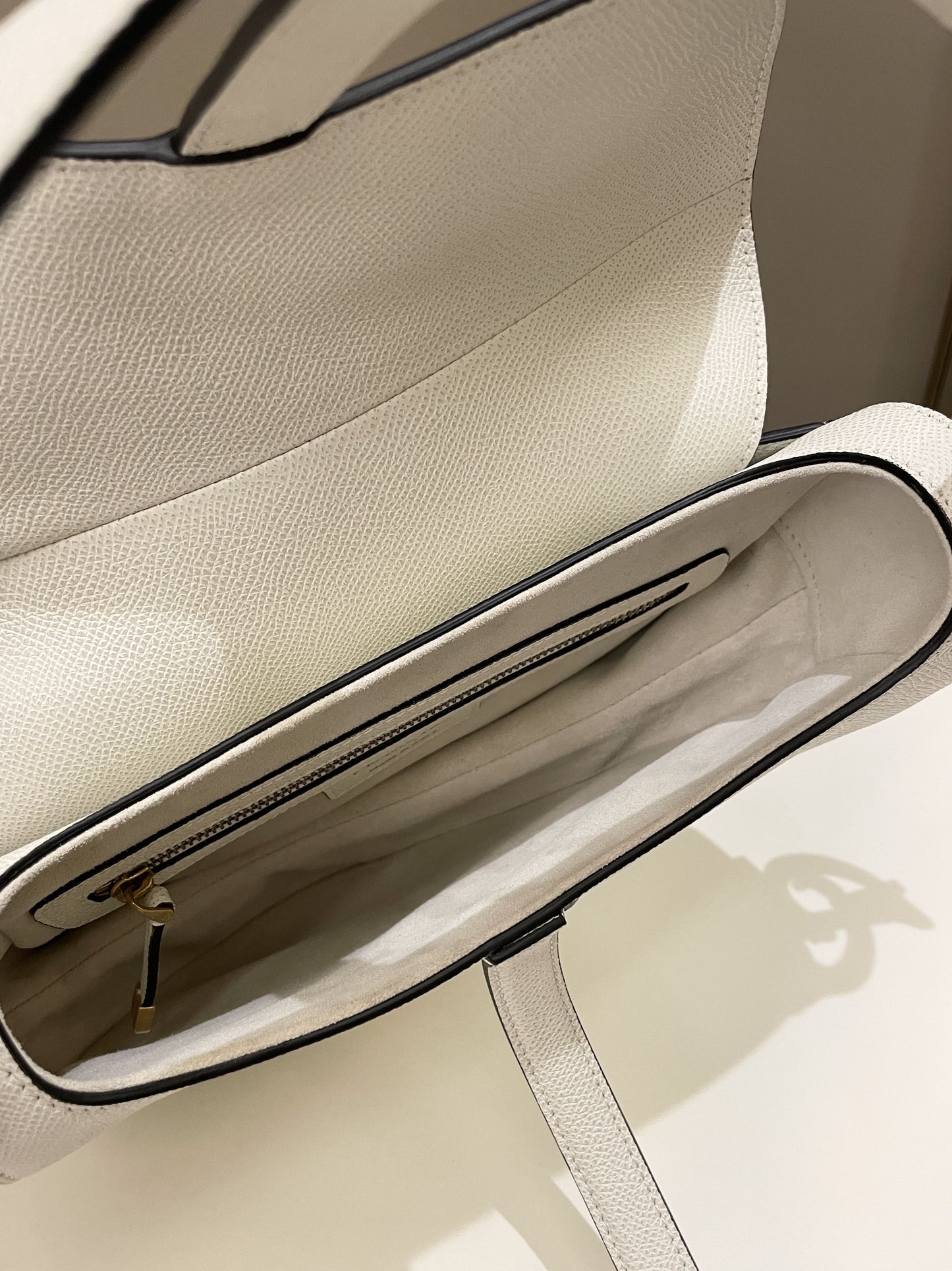 Dior Saddle Bag Cream White