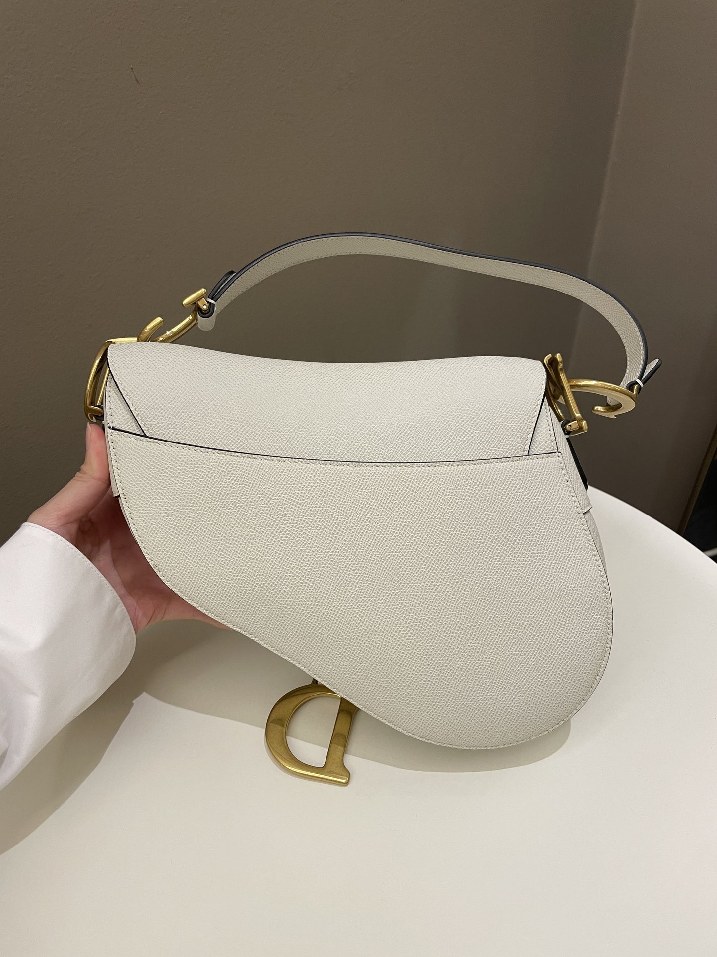 Dior Saddle Bag Cream White