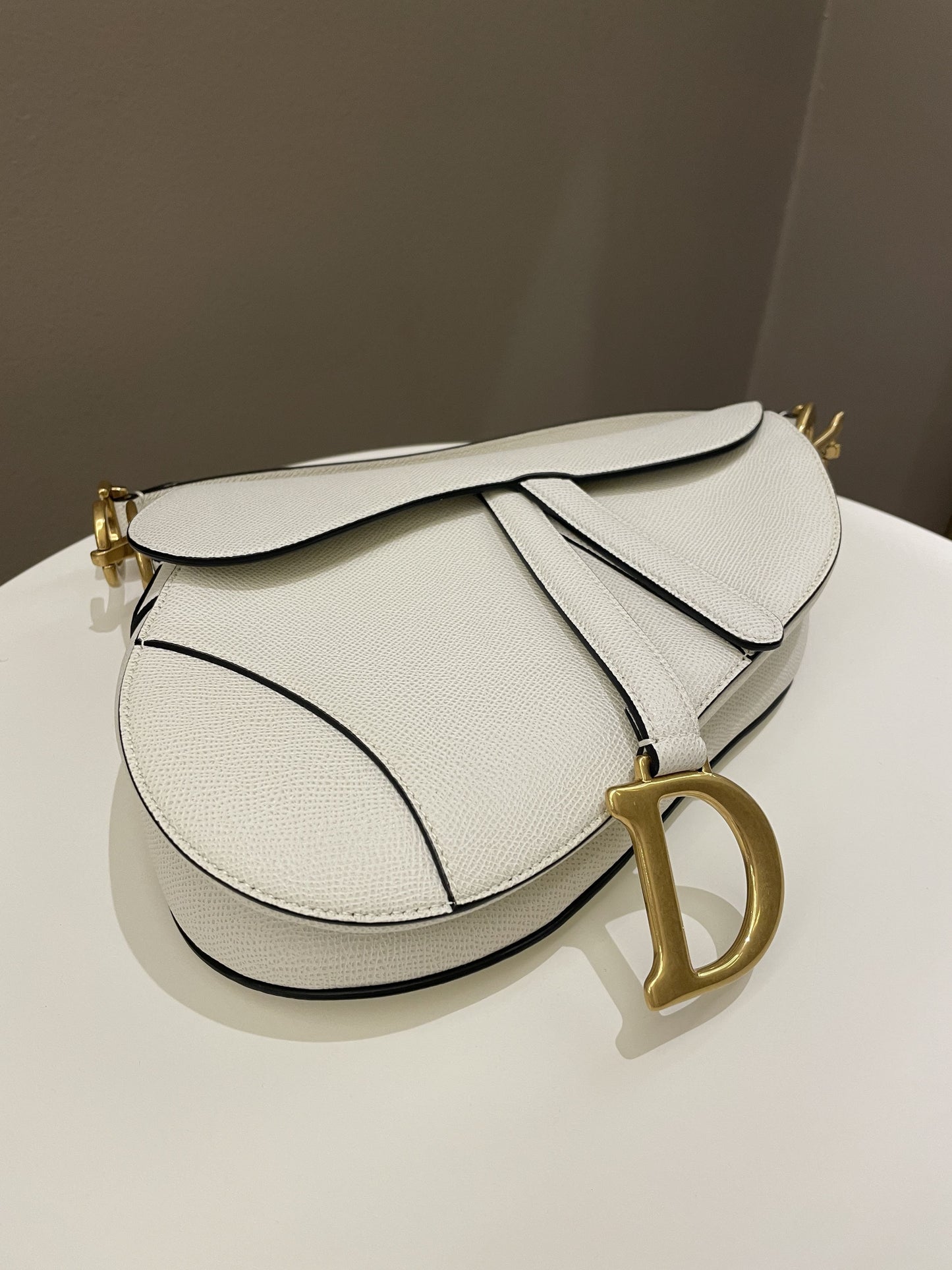 Dior Saddle Bag Cream White