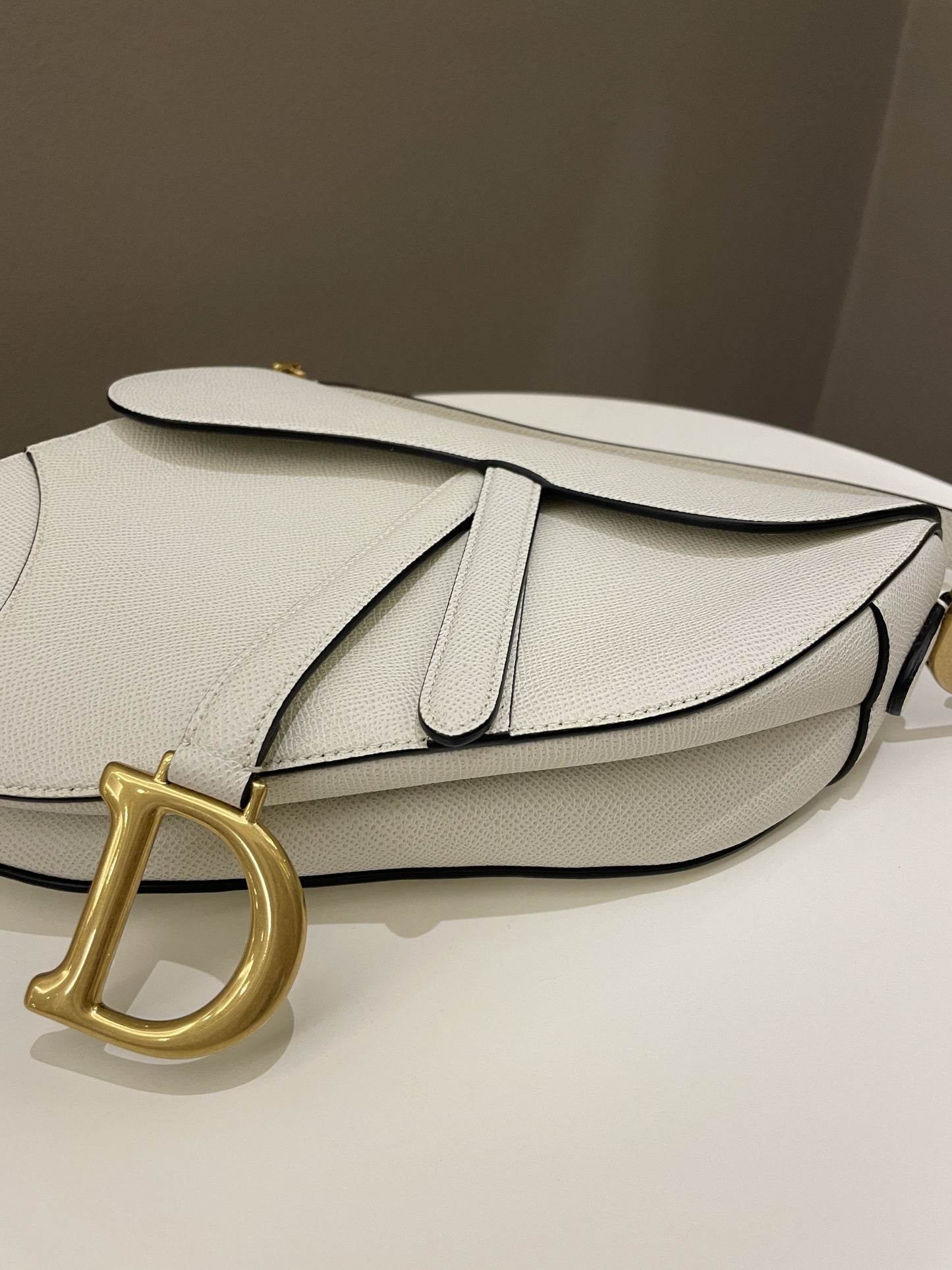 Dior Saddle Bag Cream White