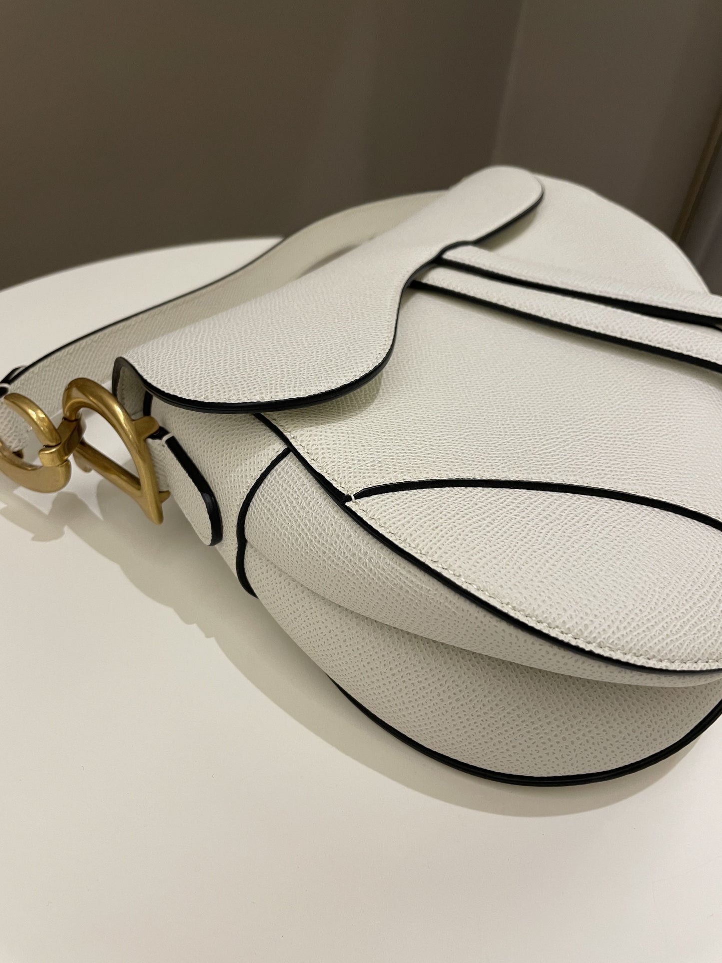 Dior Saddle Bag Cream White