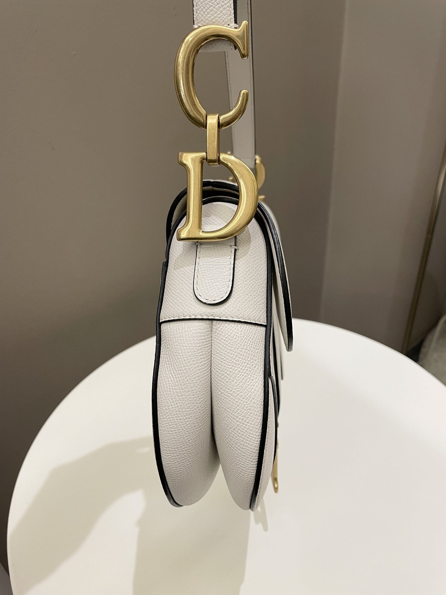 Dior Saddle Bag Ivory Epsom