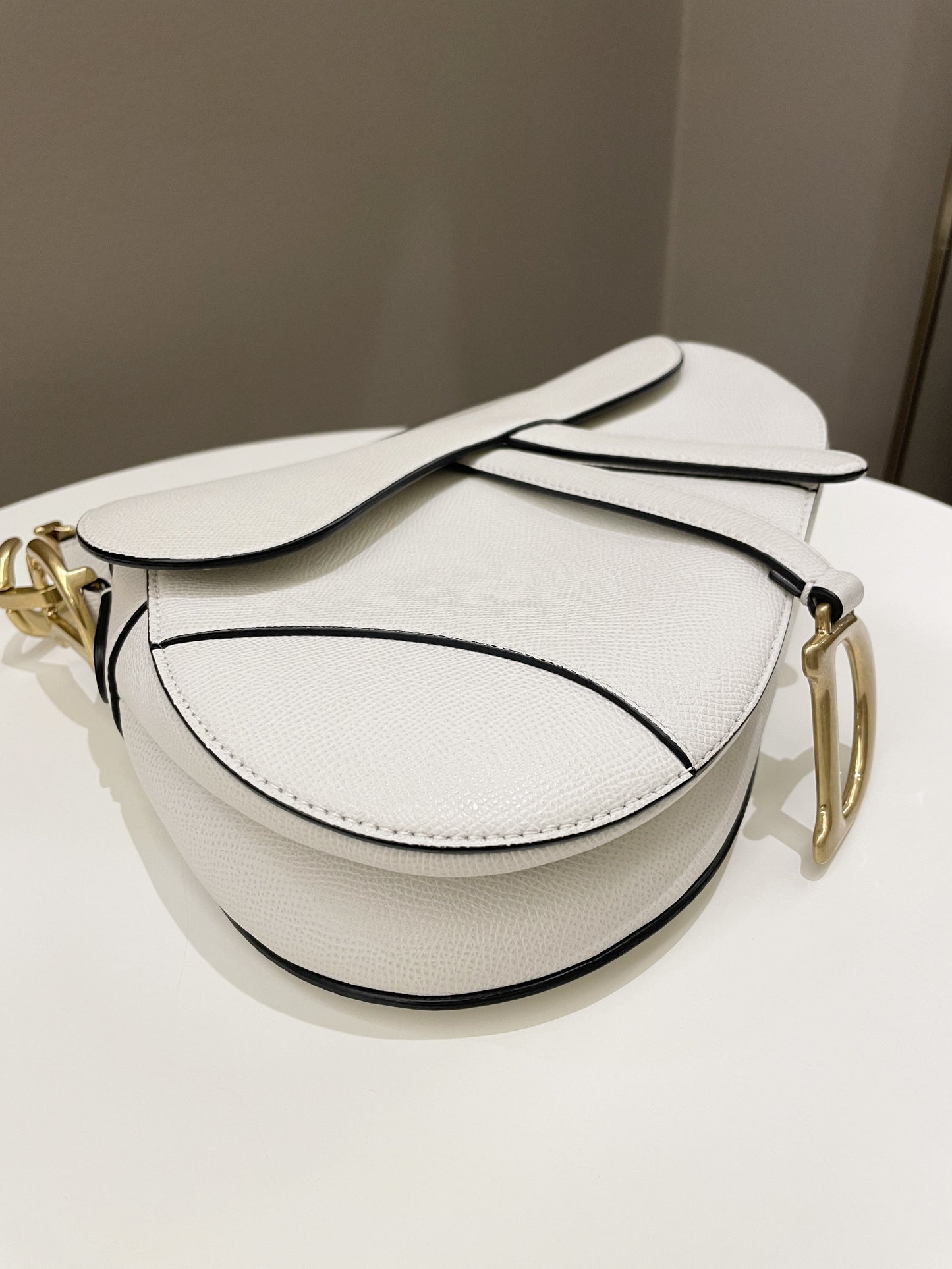 Dior Saddle Bag Ivory Epsom