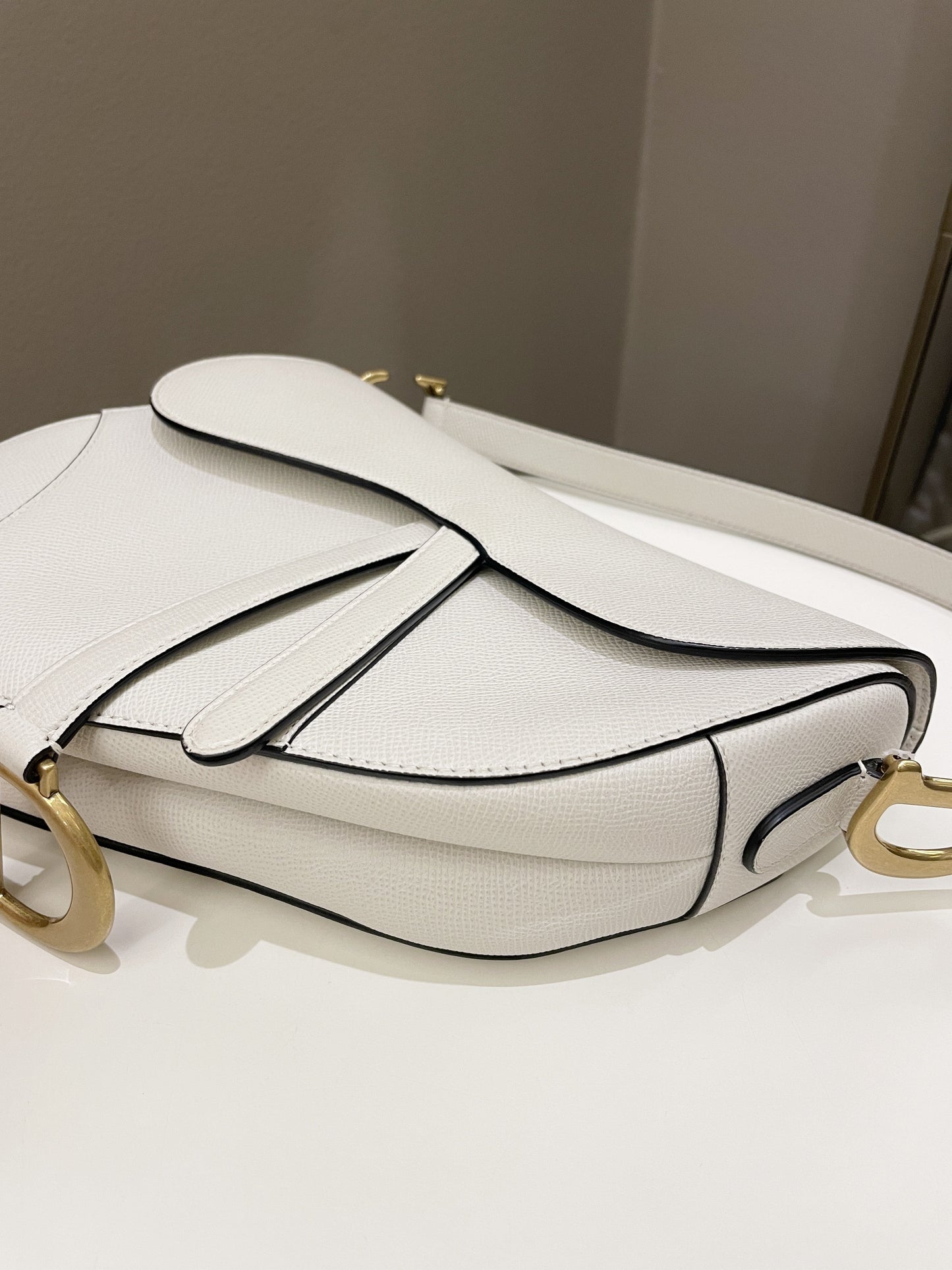 Dior Saddle Bag Ivory Epsom