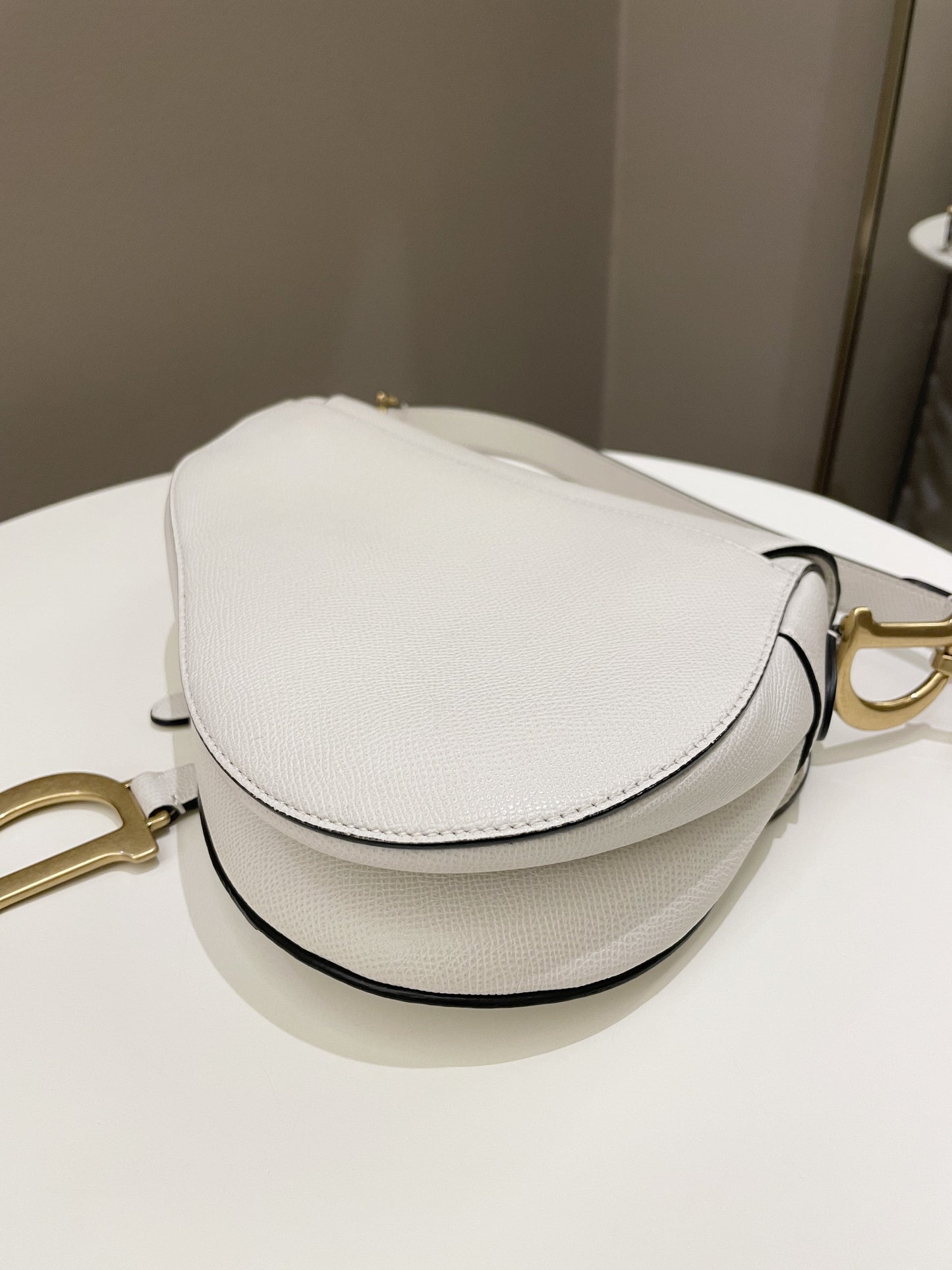 Dior Saddle Bag Ivory Epsom