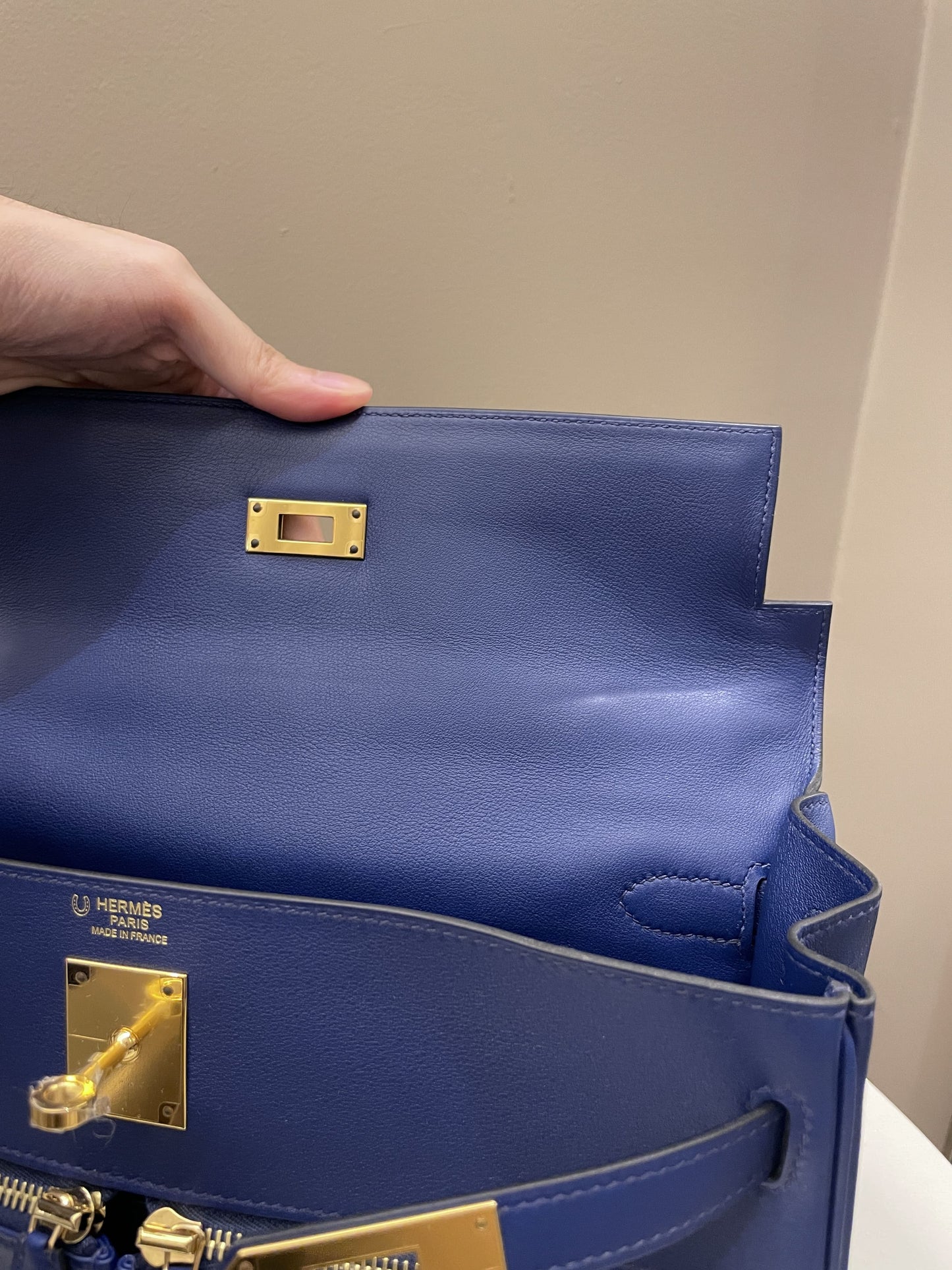 Hermes Kelly Lakis 32 Bleu Saphir Swift