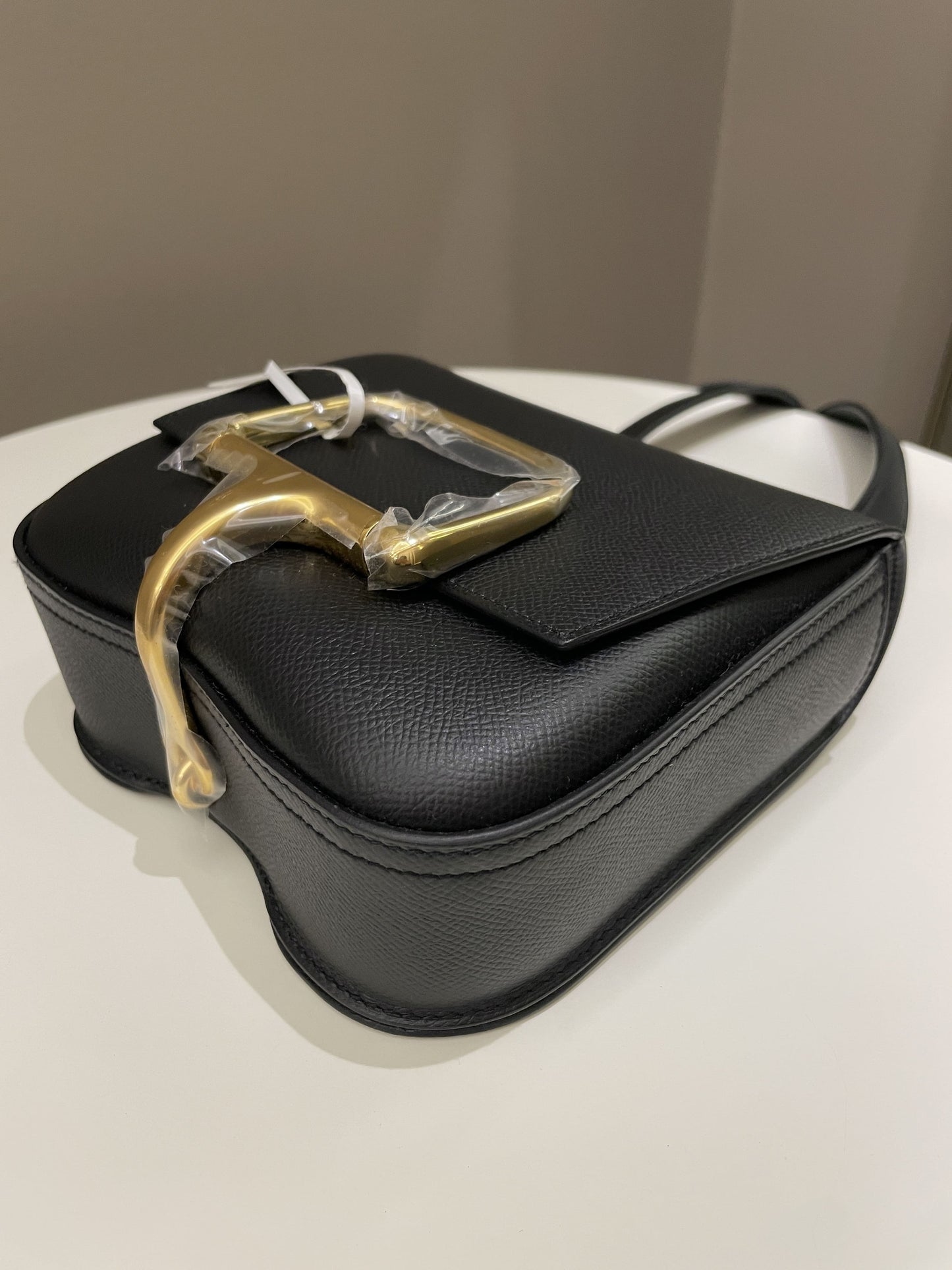 Hermes Mini Della Cavalleria Black Epsom