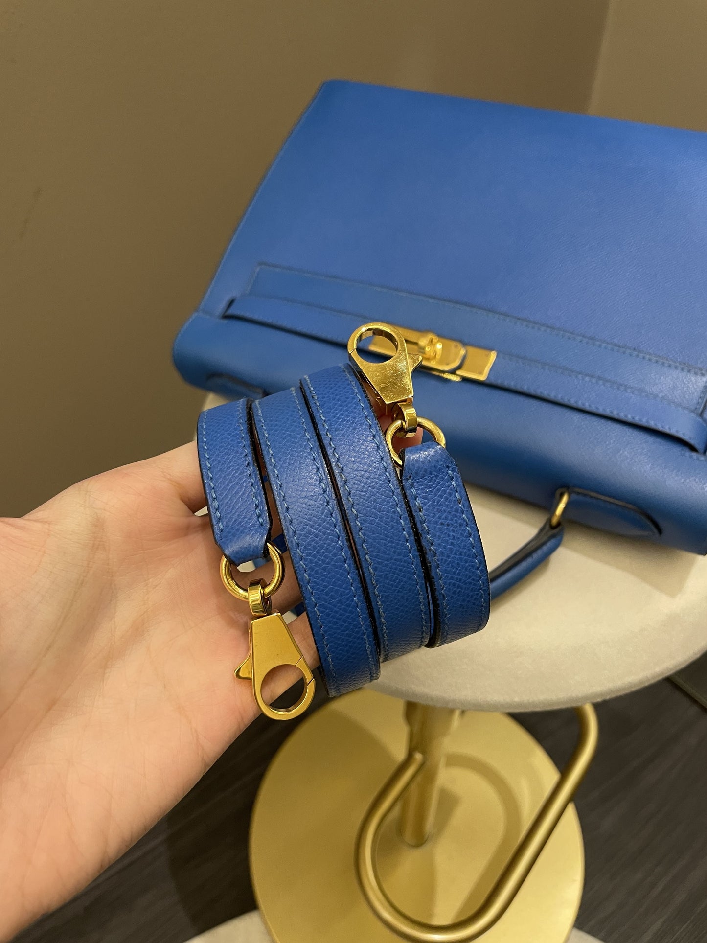 Hermes Kelly Sellier 32 Deep Blue Epsom