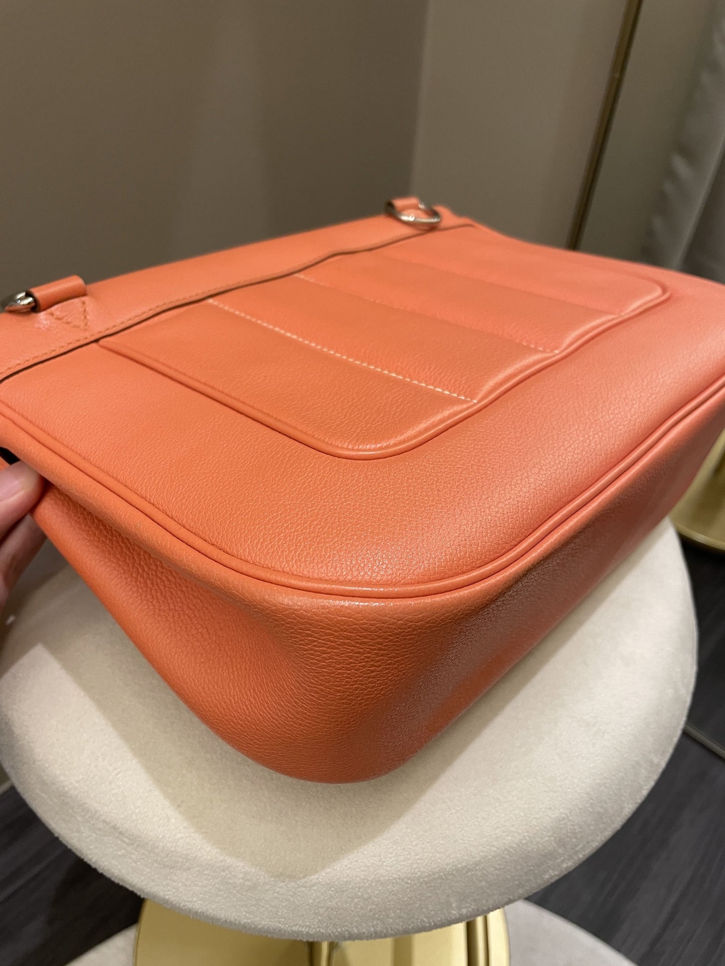 Hermes Berline 28 Flamingo Veau Evercolor