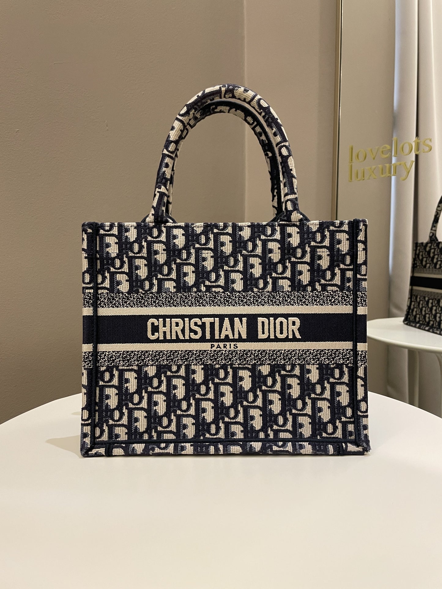 Dior Book Tote Navy Oblique