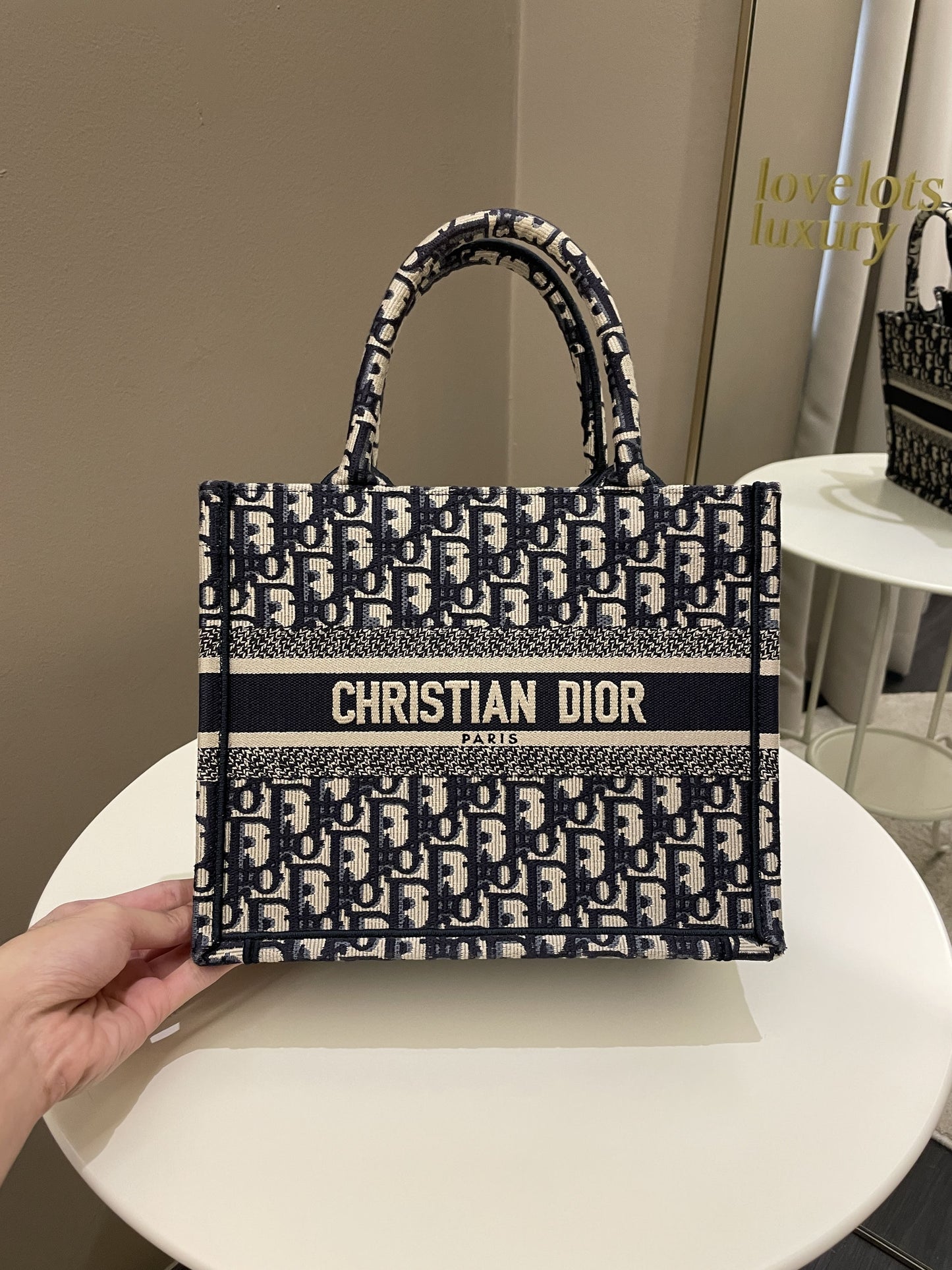 Dior Book Tote Navy Oblique