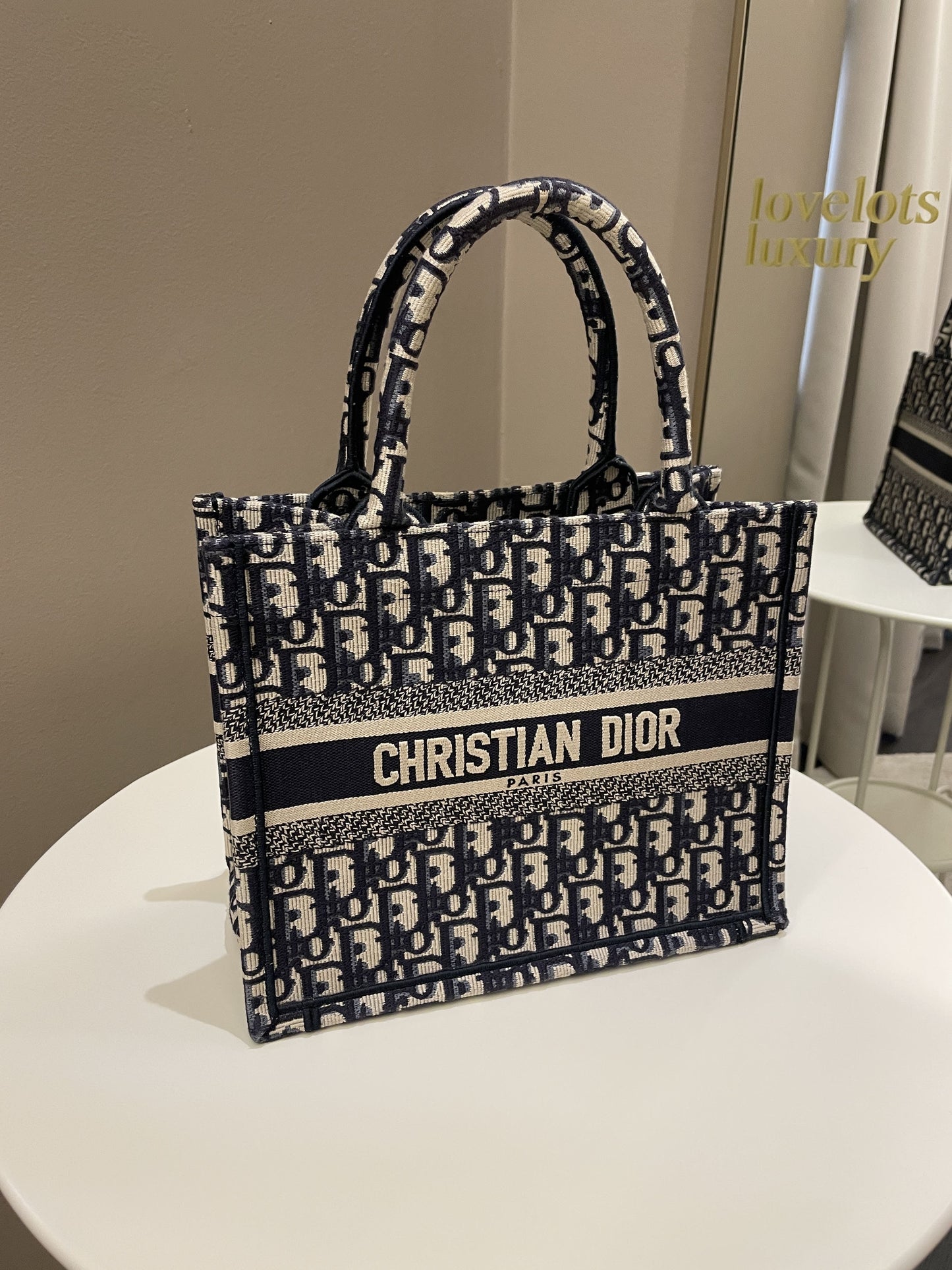 Dior Book Tote Navy Oblique