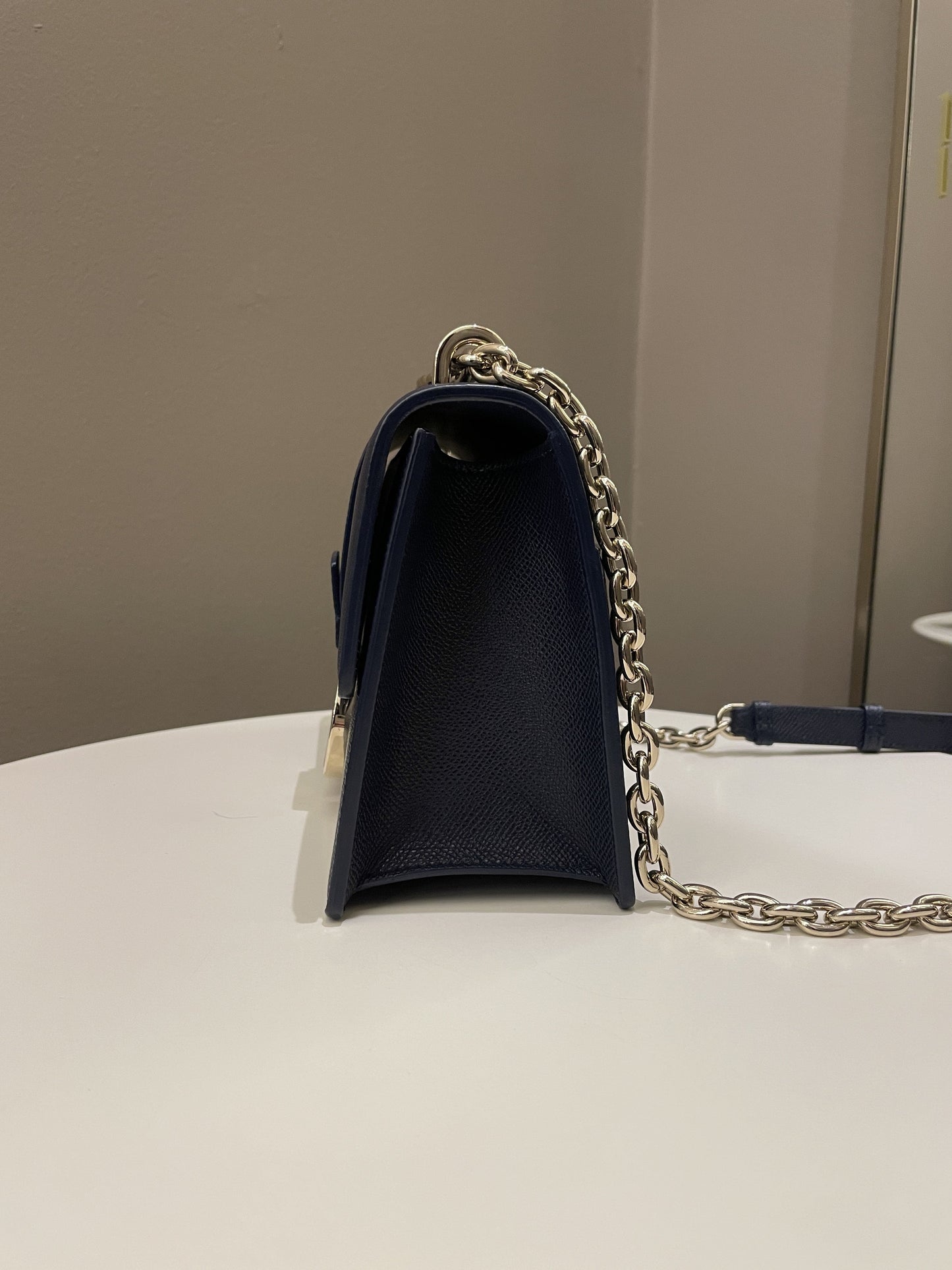 Dior Montaigne 30 Bag Navy Grained Leather