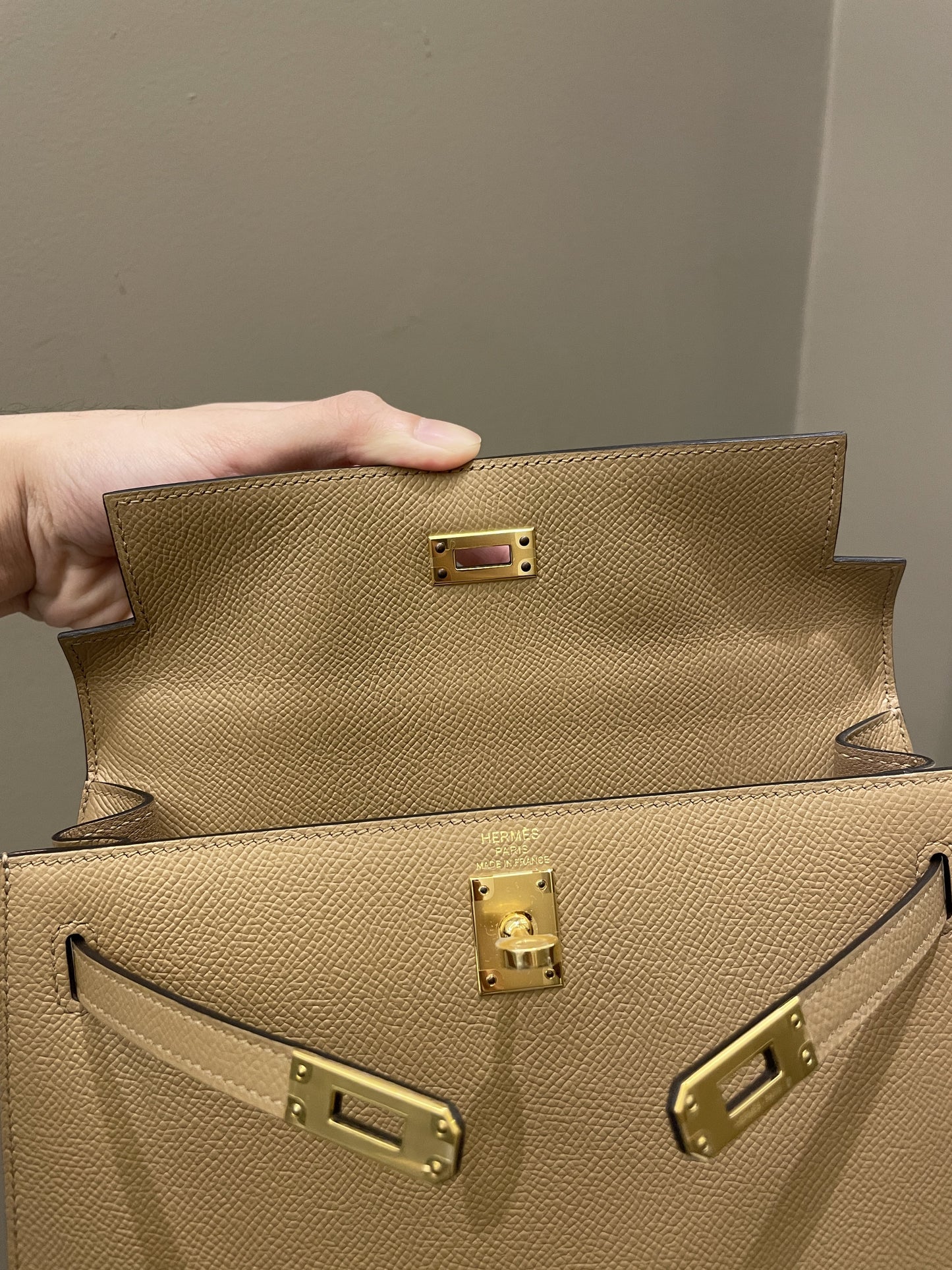 Hermes Kelly Sellier 25 Chai Epsom