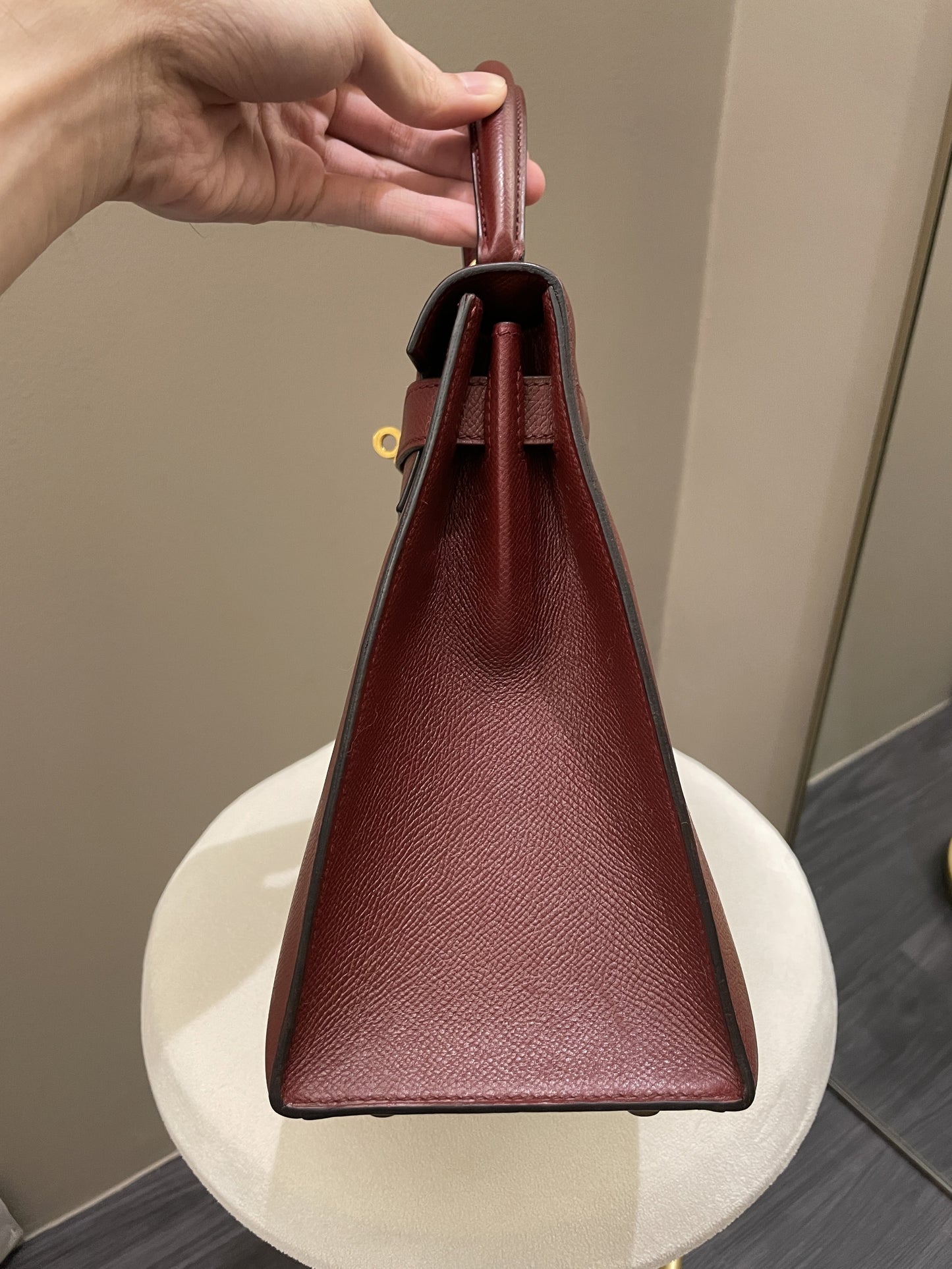 Hermes Kelly Sellier 28 Rouge H Epsom