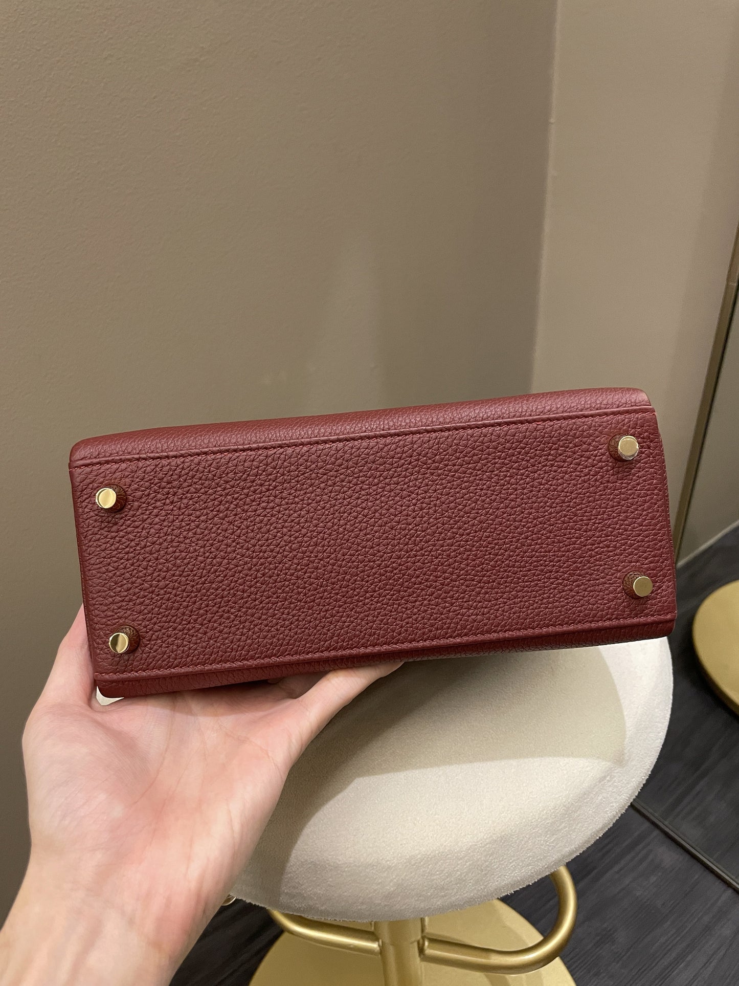 Hermes Kelly 25 Rouge H Togo