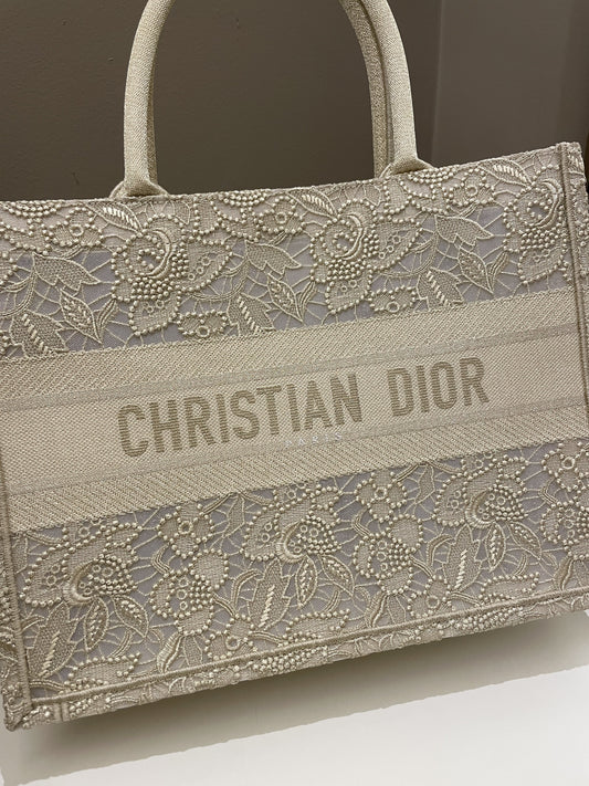 Dior Book Tote Gold Embroidery