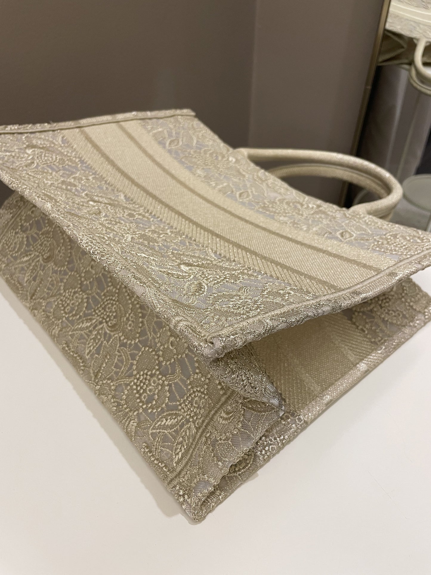 Dior Book Tote Gold Embroidery