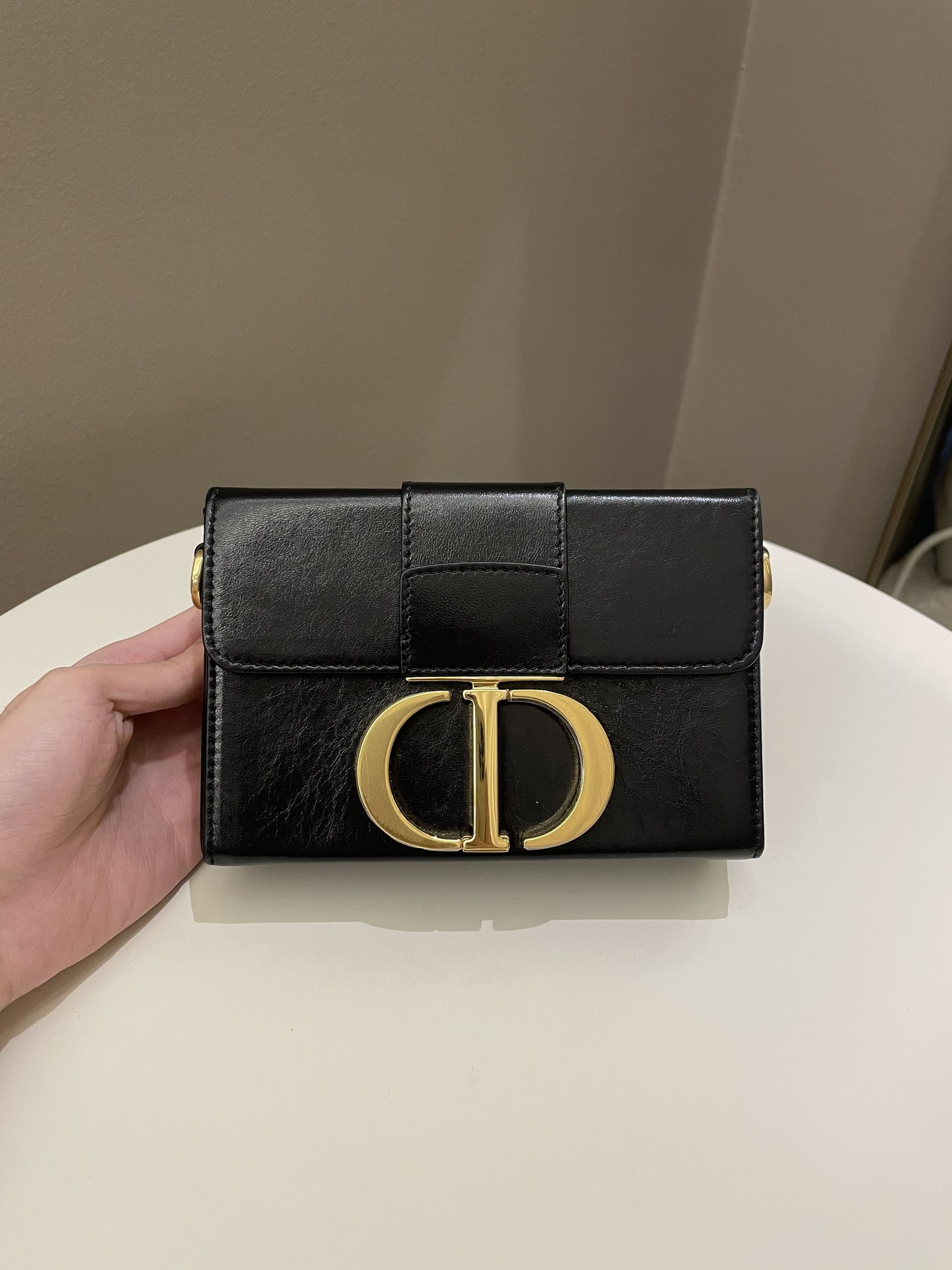 Dior Montaigne 30 Box Bag Black Calfskin