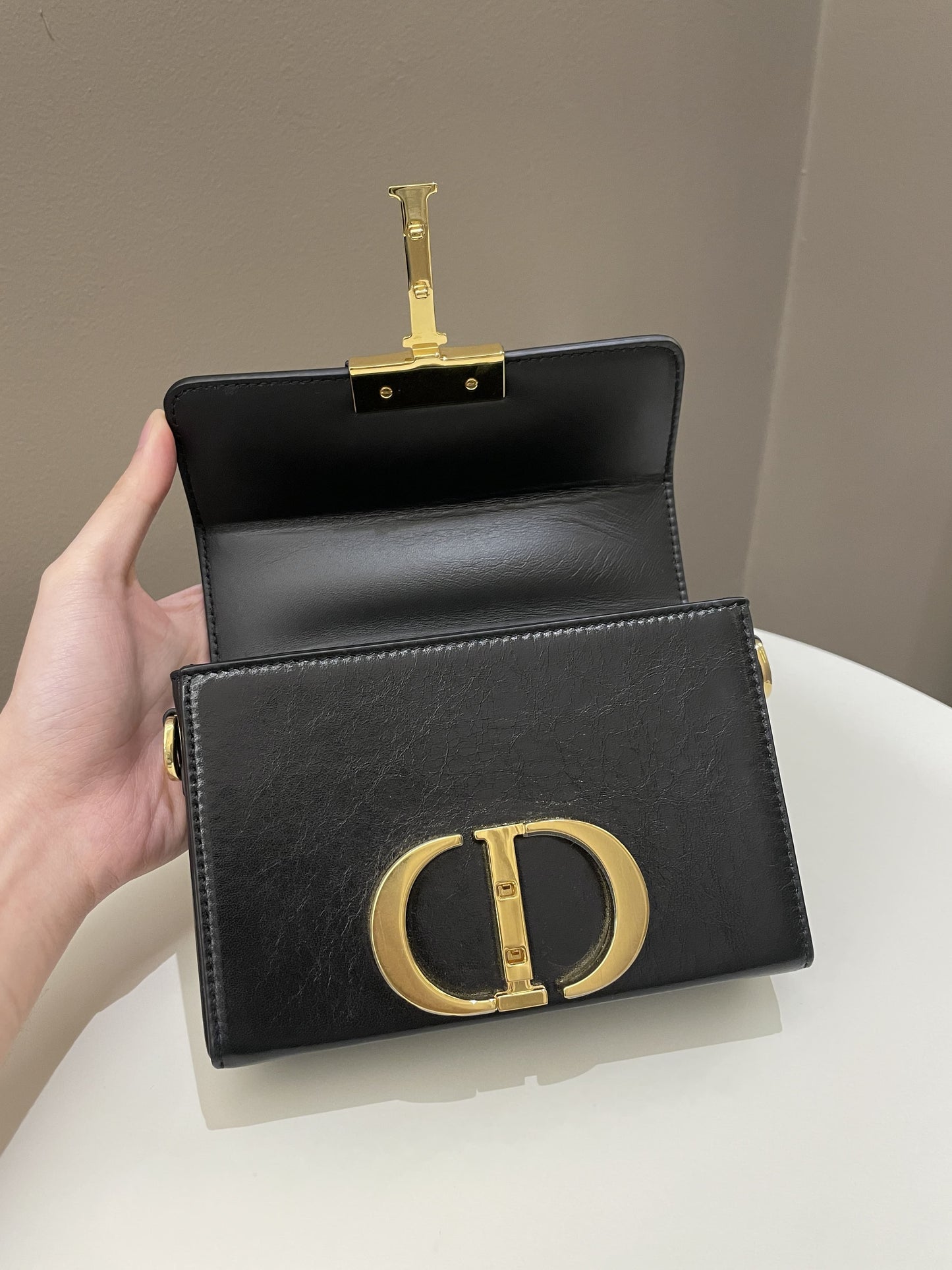 Dior Montaigne 30 Box Bag Black Calfskin