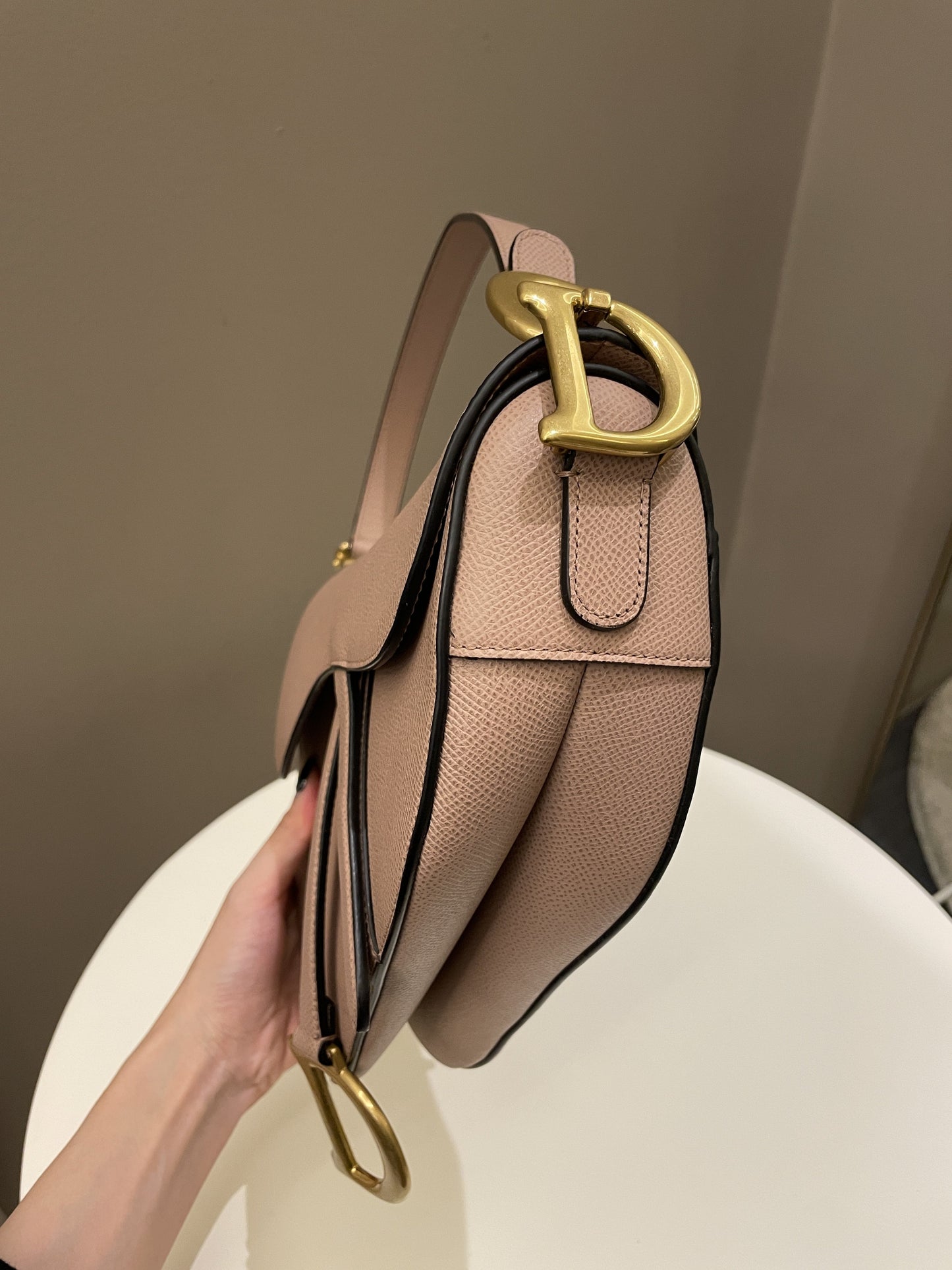 Dior Saddle Bag Nude Blush Grainy Leather