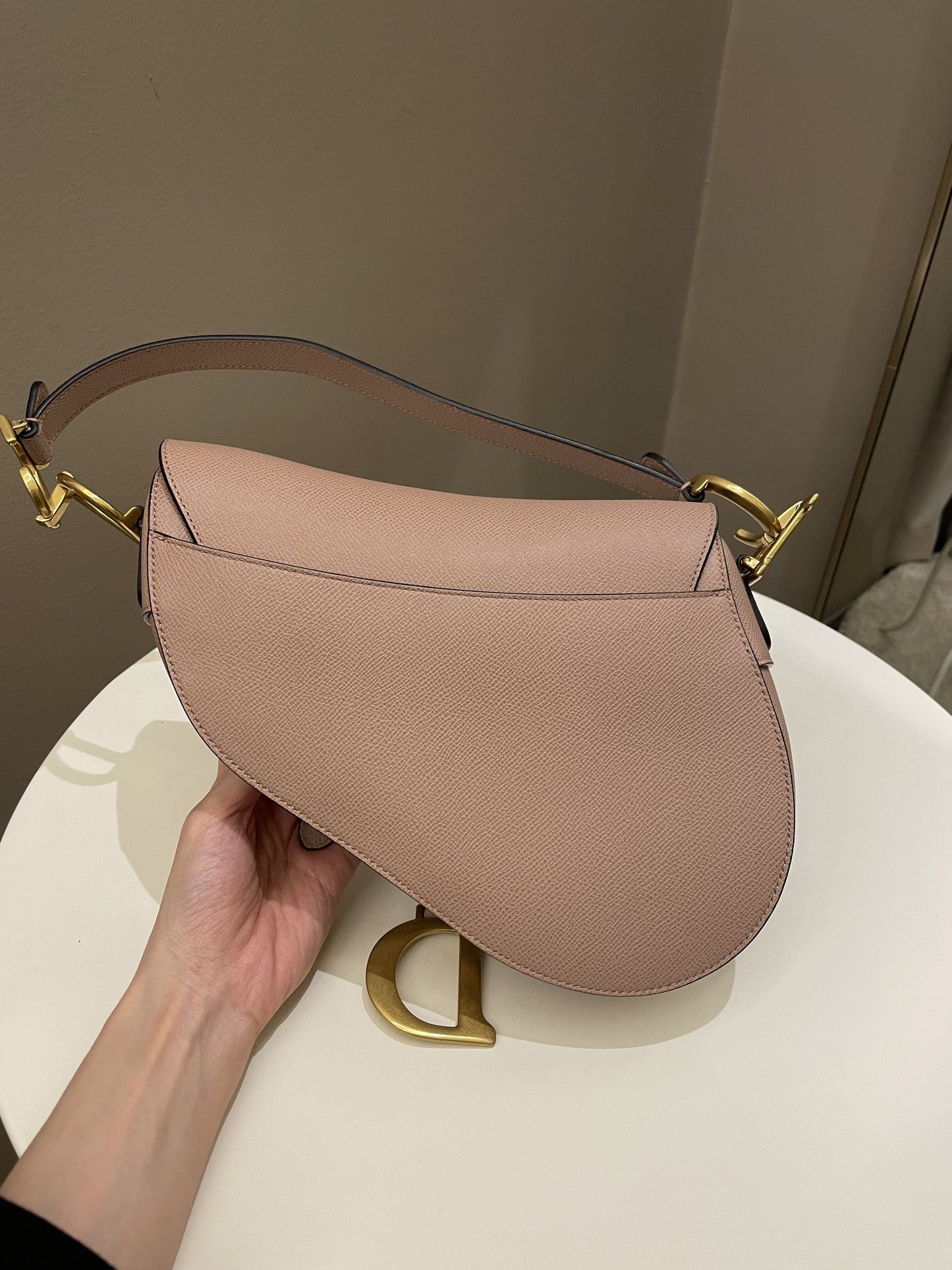 Dior Saddle Bag Nude Blush Grainy Leather