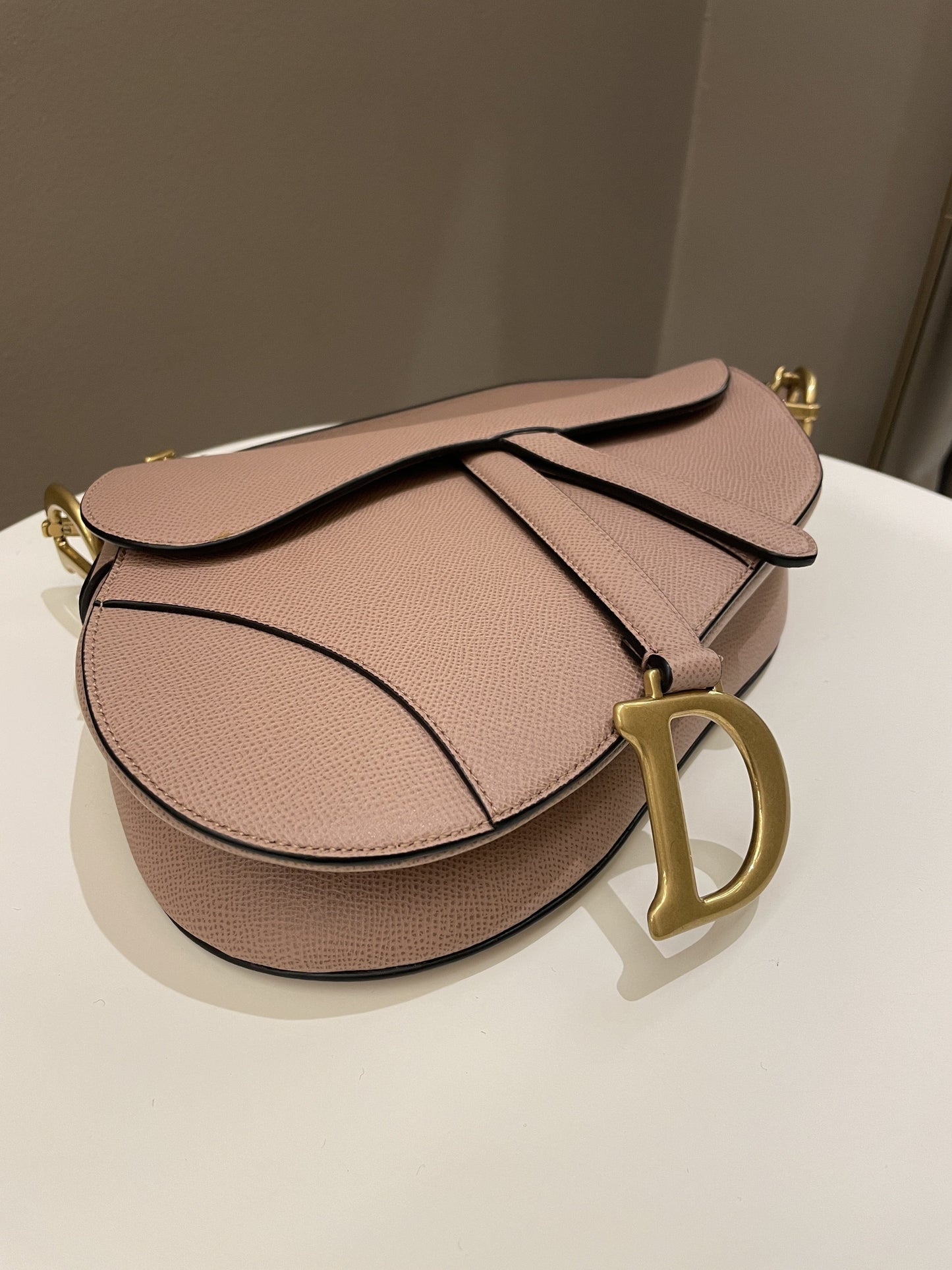 Dior Saddle Bag Nude Blush Grainy Leather