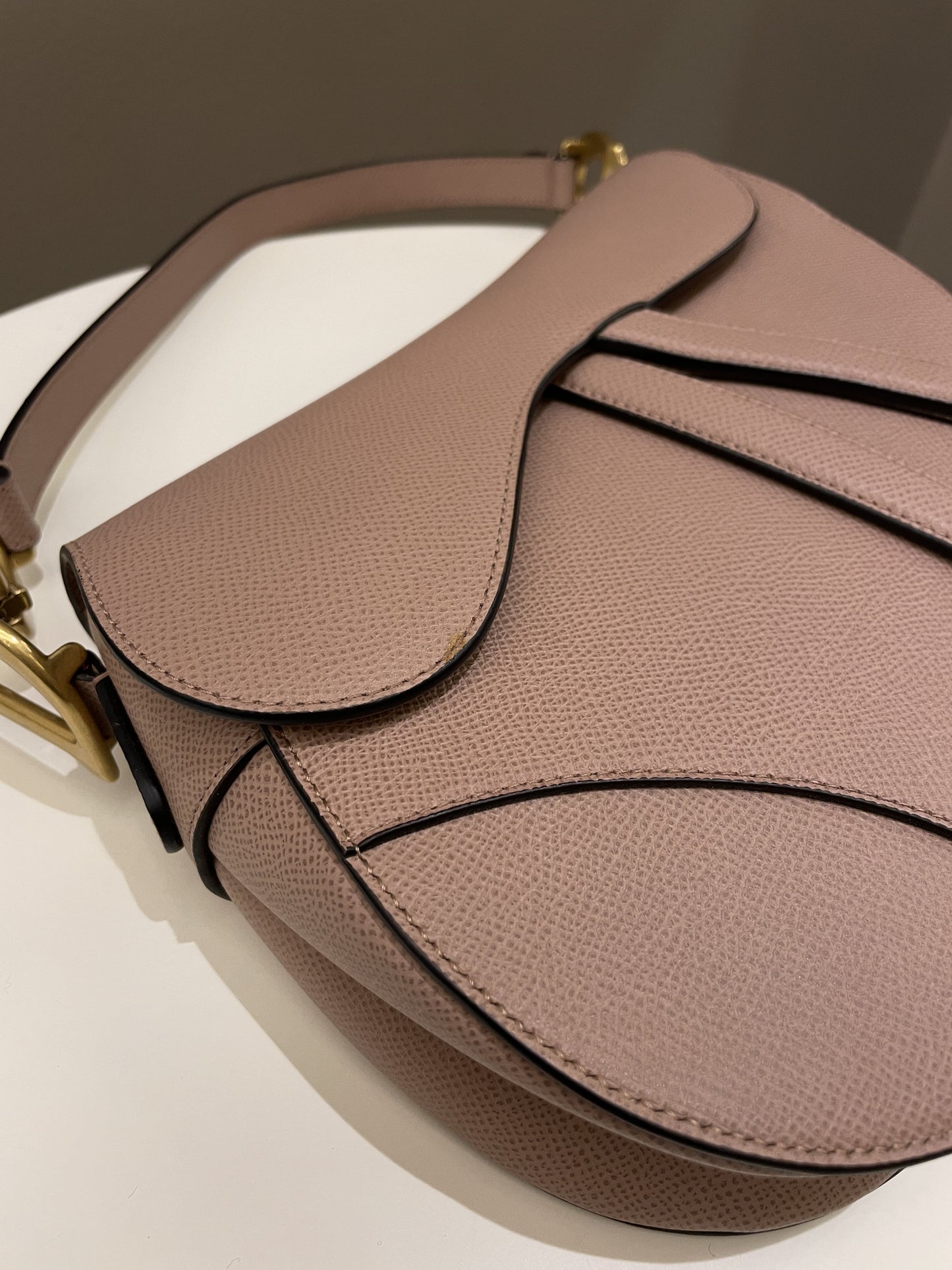 Dior Saddle Bag Nude Blush Grainy Leather