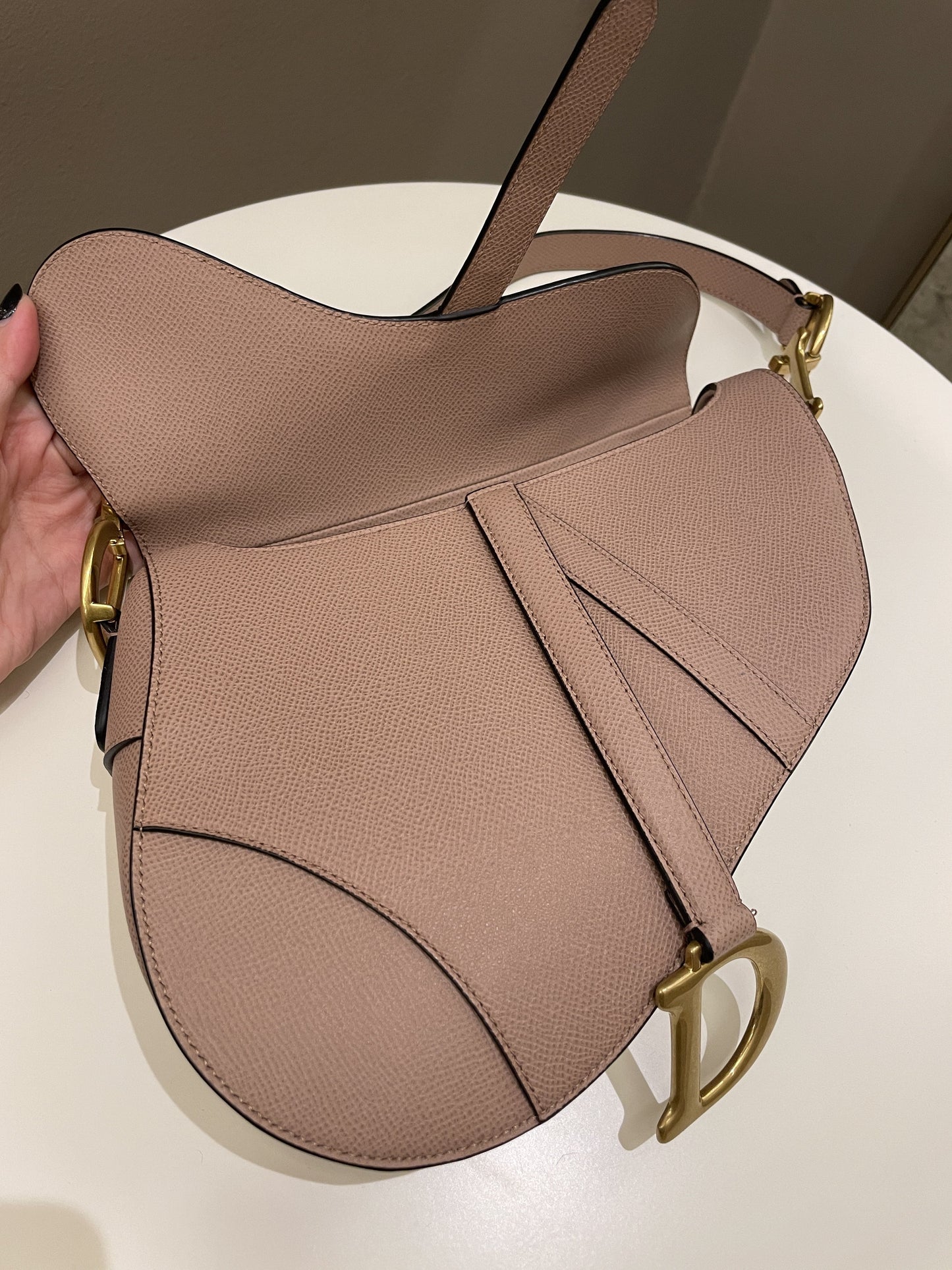 Dior Saddle Bag Nude Blush Grainy Leather