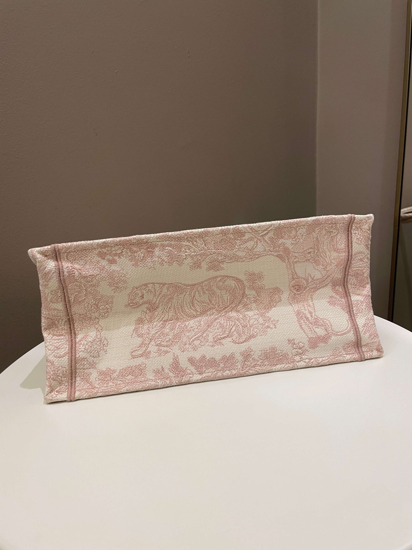 Dior Toile De Jouy Book Tote Pink Embroidery