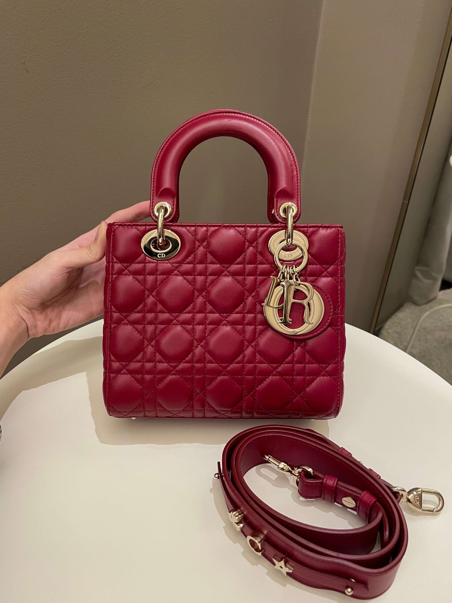 Lady Dior My ABC Dior Red Lambskin