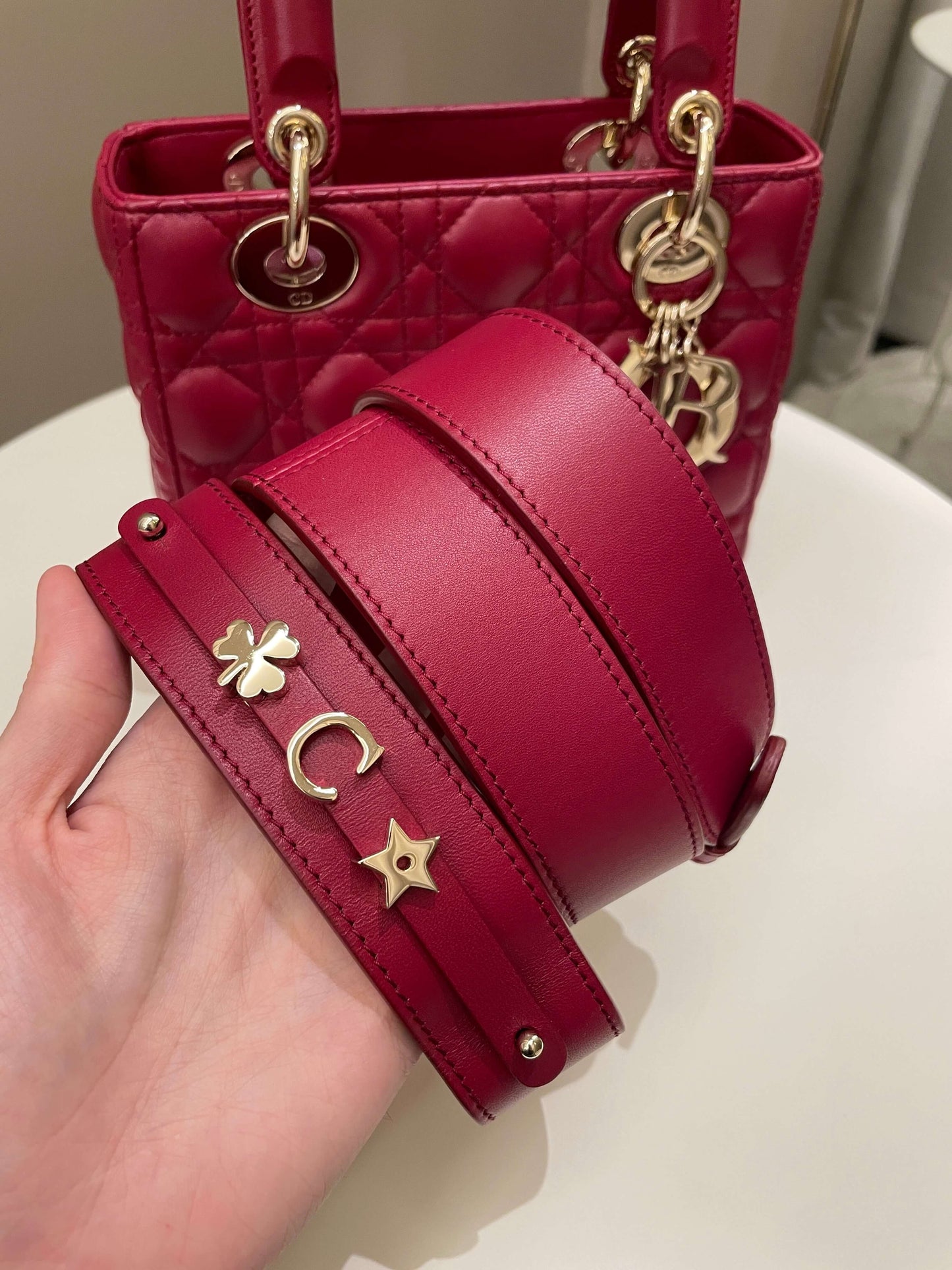 Lady Dior My ABC Dior Red Lambskin