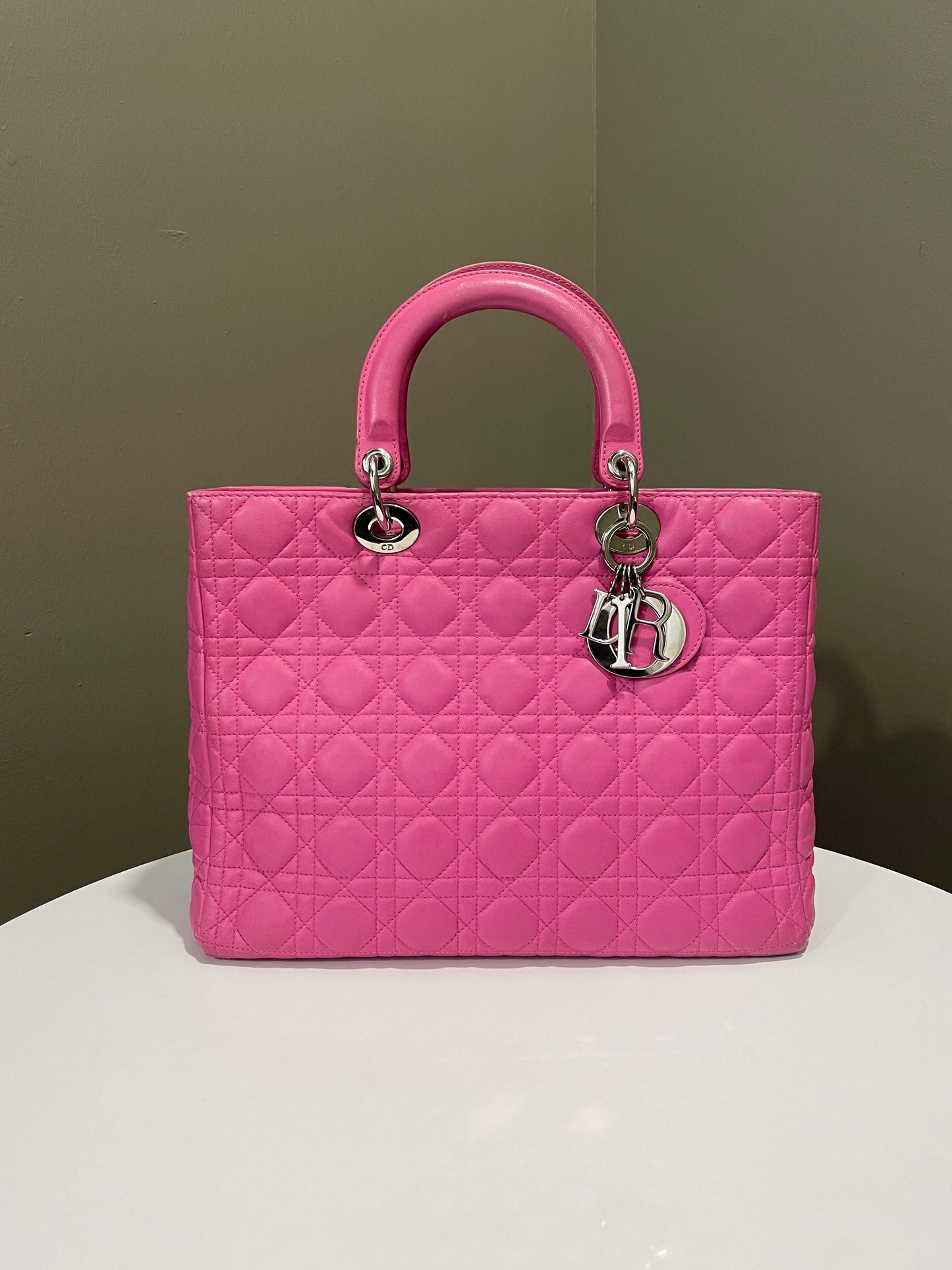 Dior Lady Dior Large Bubblegum Pink Lambskin