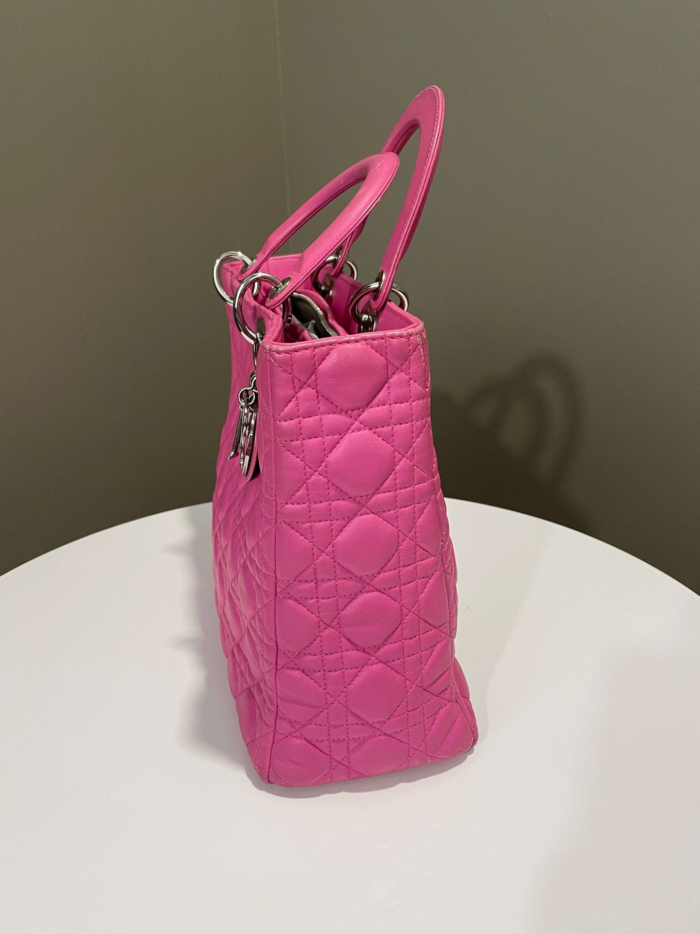 Dior Lady Dior Large Bubblegum Pink Lambskin