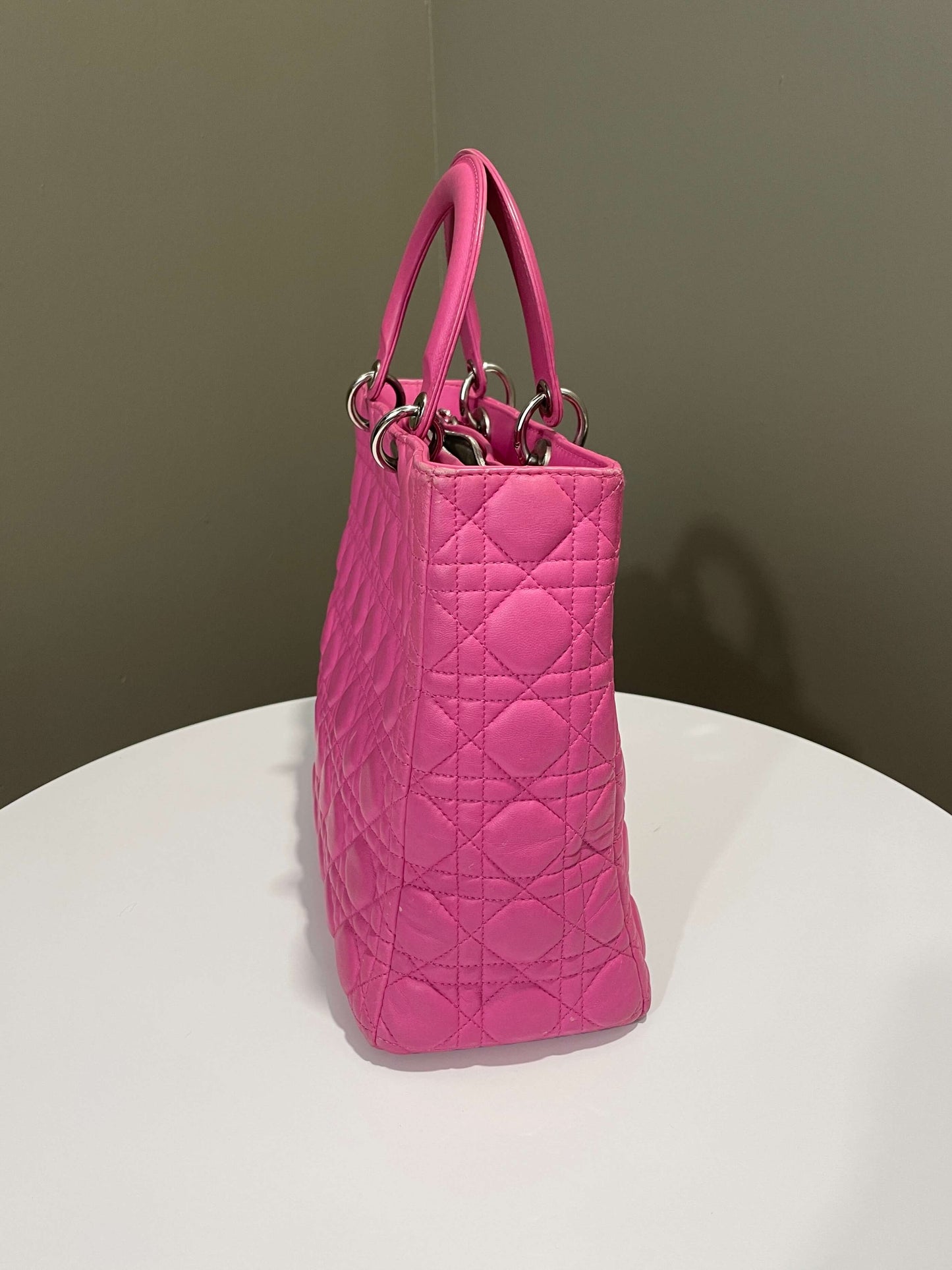 Dior Lady Dior Large Bubblegum Pink Lambskin