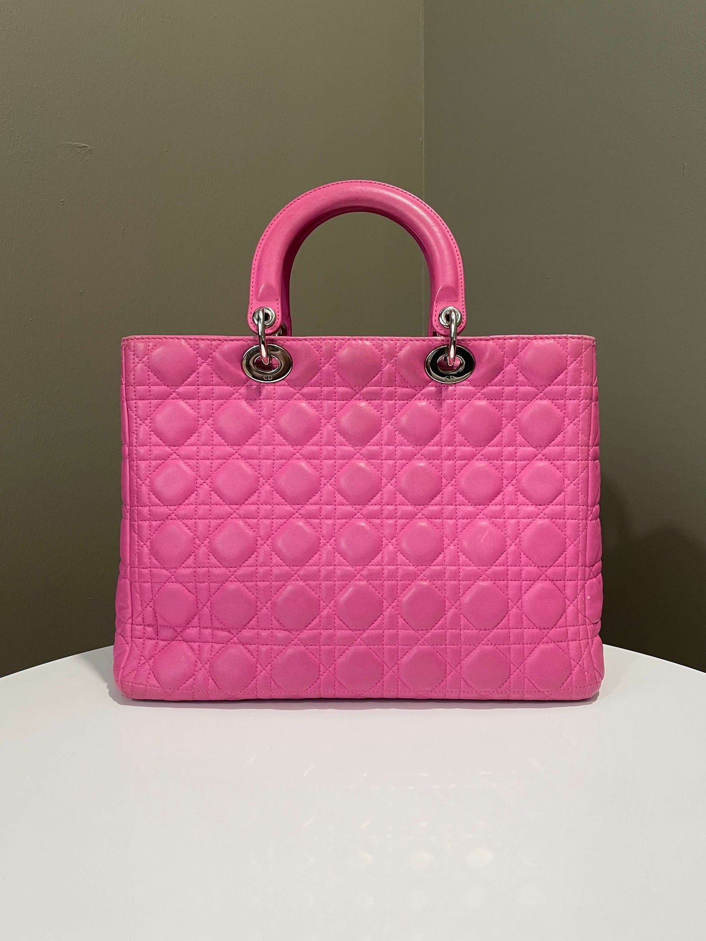 Dior Lady Dior Large Bubblegum Pink Lambskin