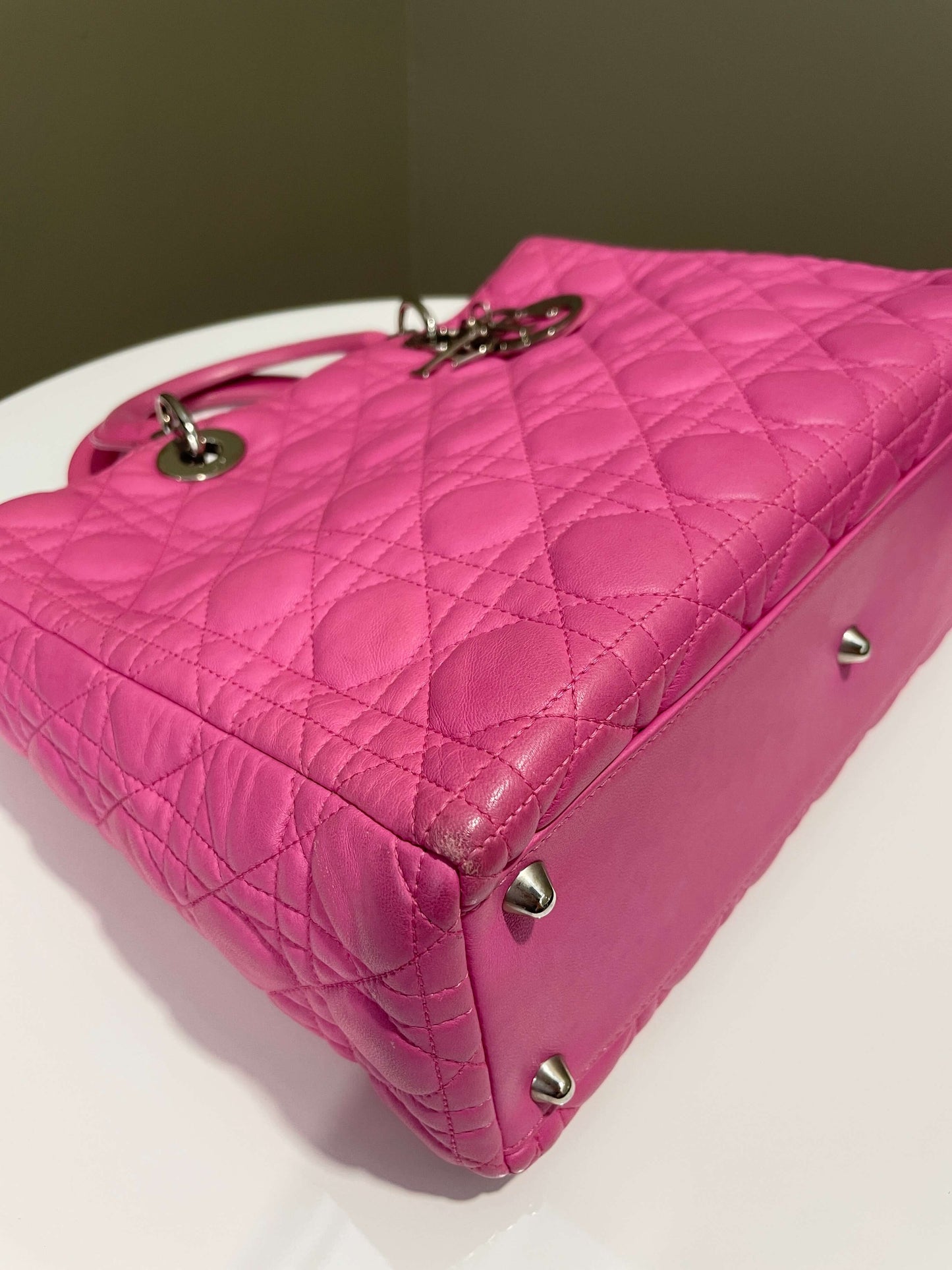 Dior Lady Dior Large Bubblegum Pink Lambskin