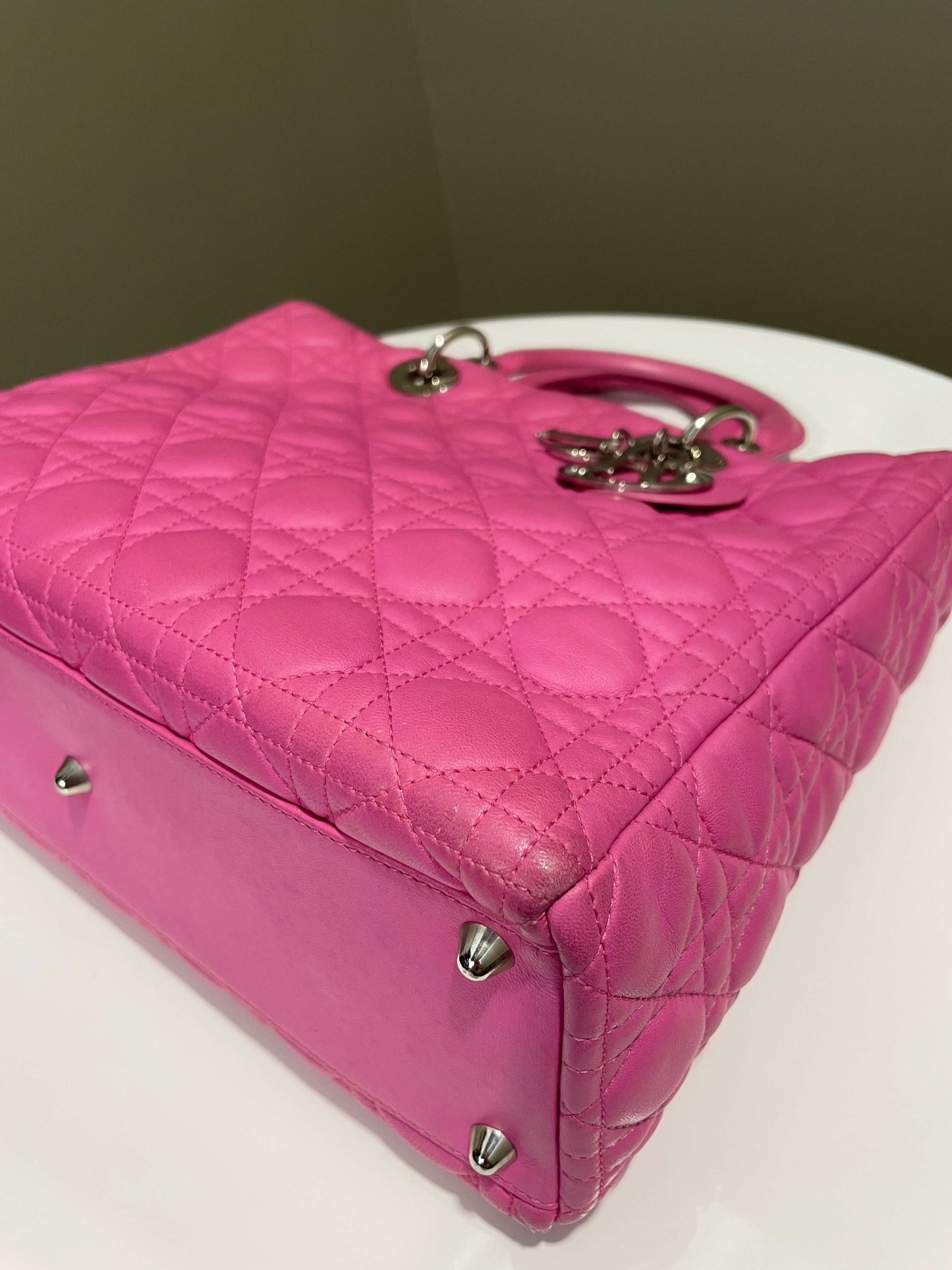 Dior Lady Dior Large Bubblegum Pink Lambskin