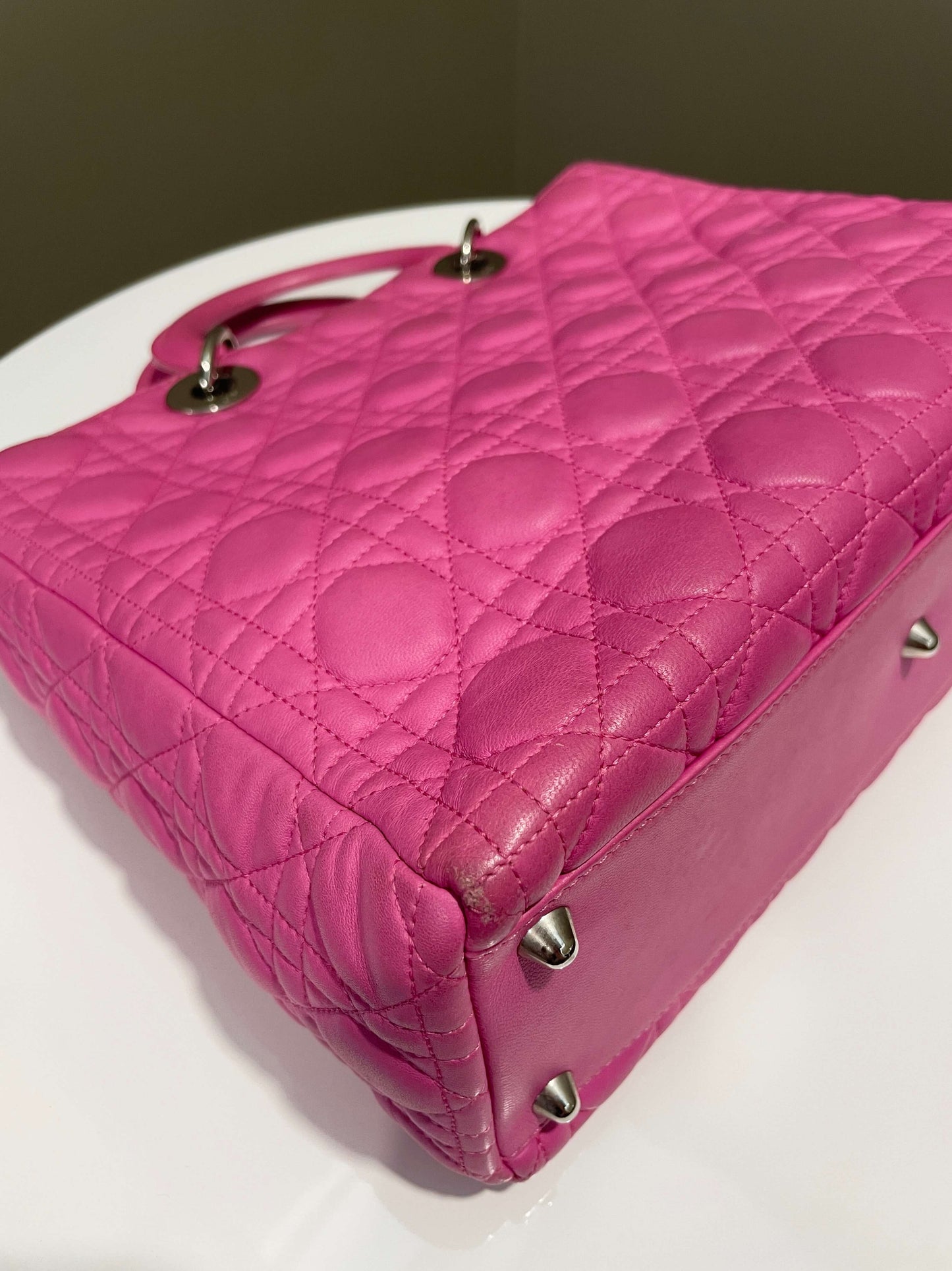 Dior Lady Dior Large Bubblegum Pink Lambskin