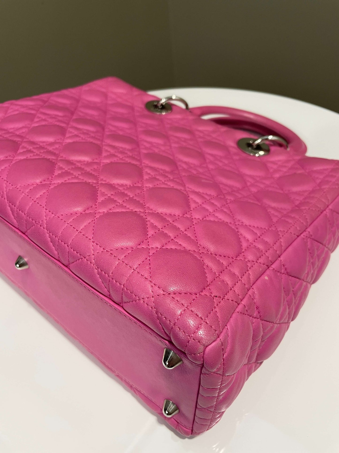 Dior Lady Dior Large Bubblegum Pink Lambskin