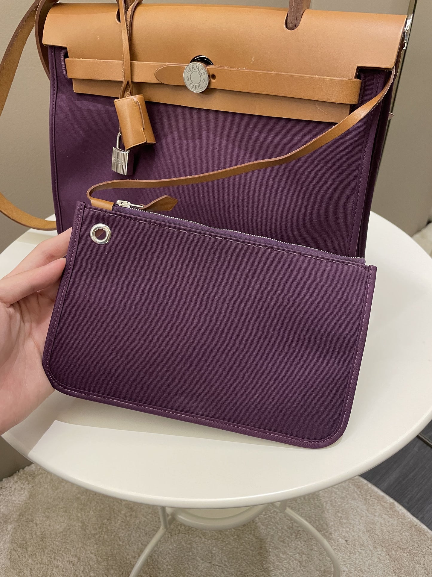 Hermes Herbag Zip 31 Cassis