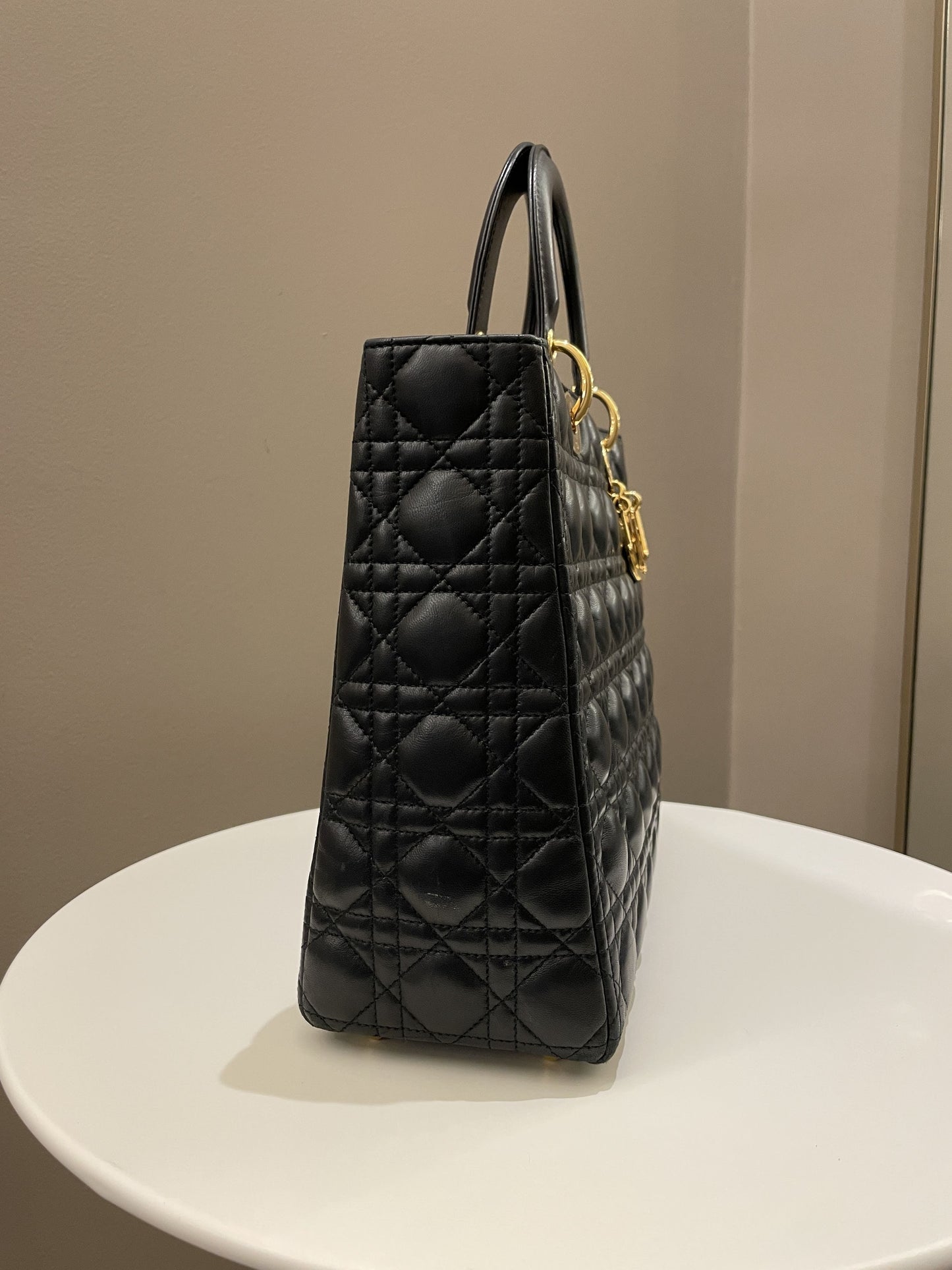 Dior Lady Dior Large Black Lambskin