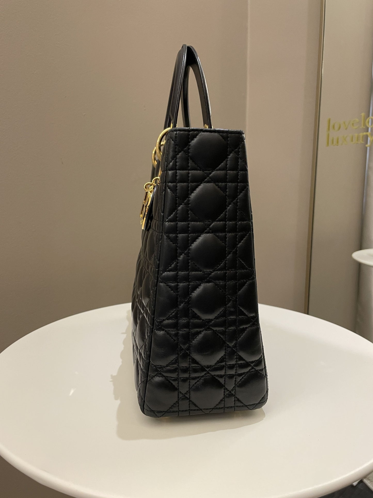 Dior Lady Dior Large Black Lambskin