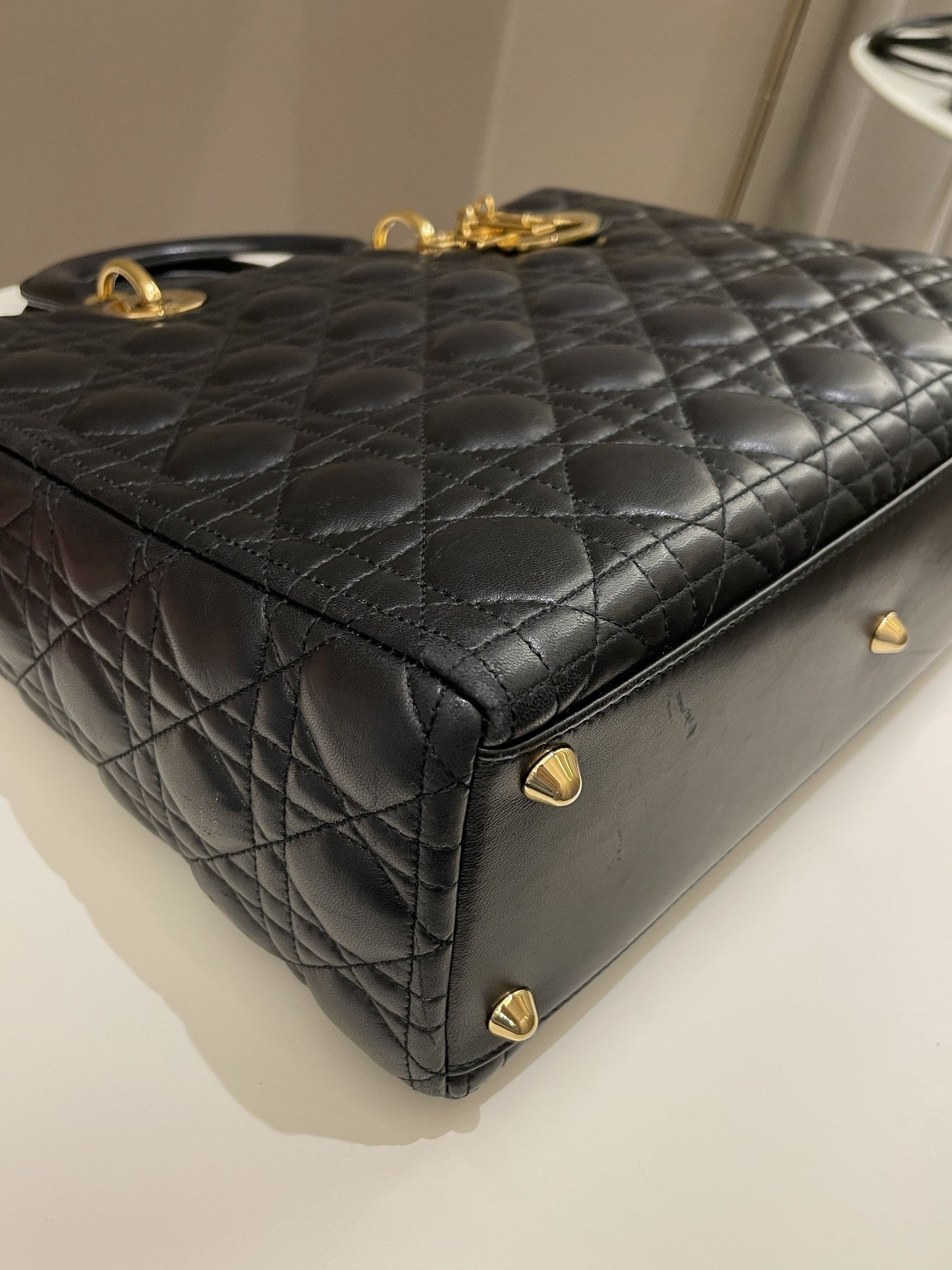 Dior Lady Dior Large Black Lambskin