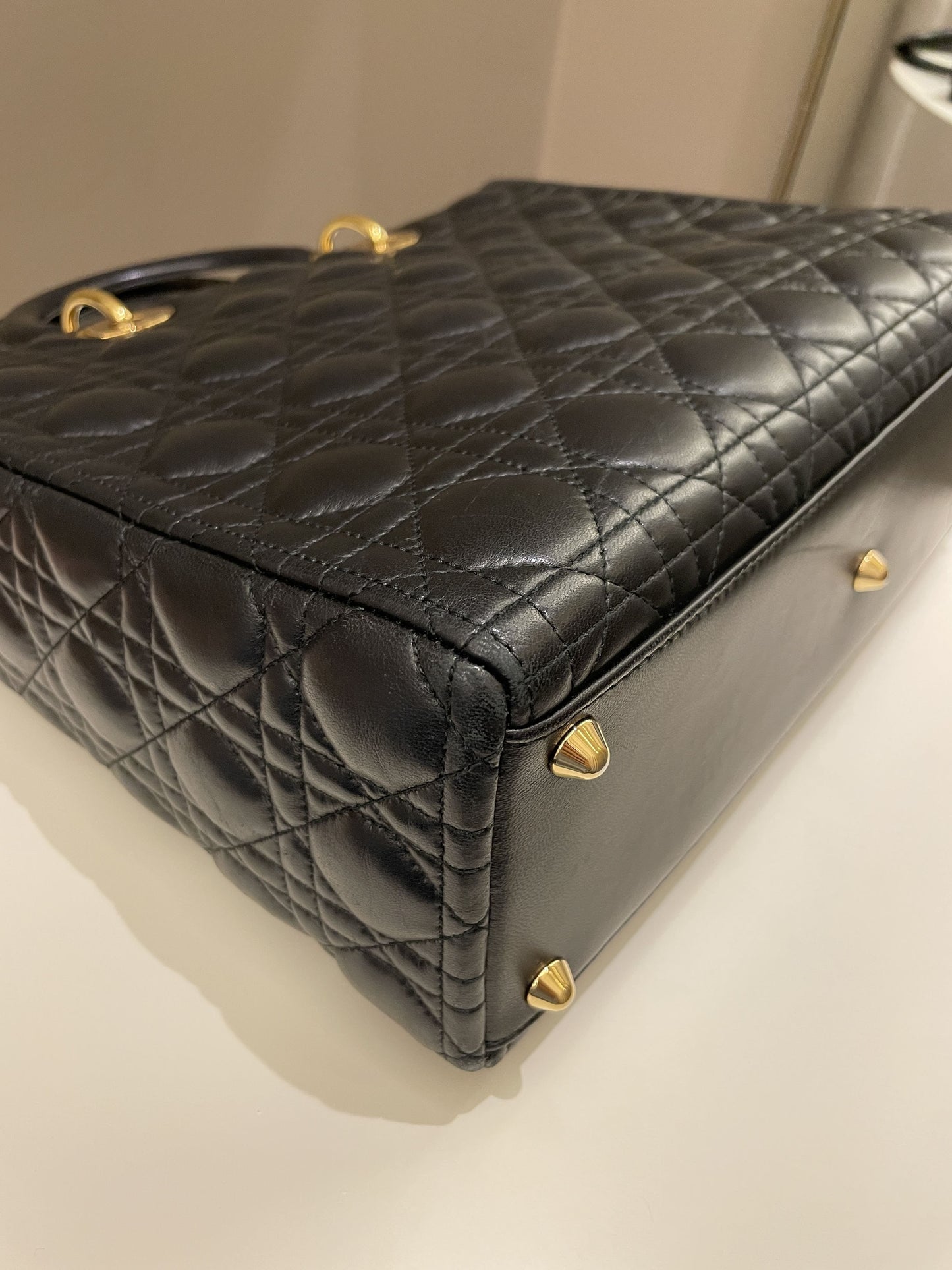 Dior Lady Dior Large Black Lambskin